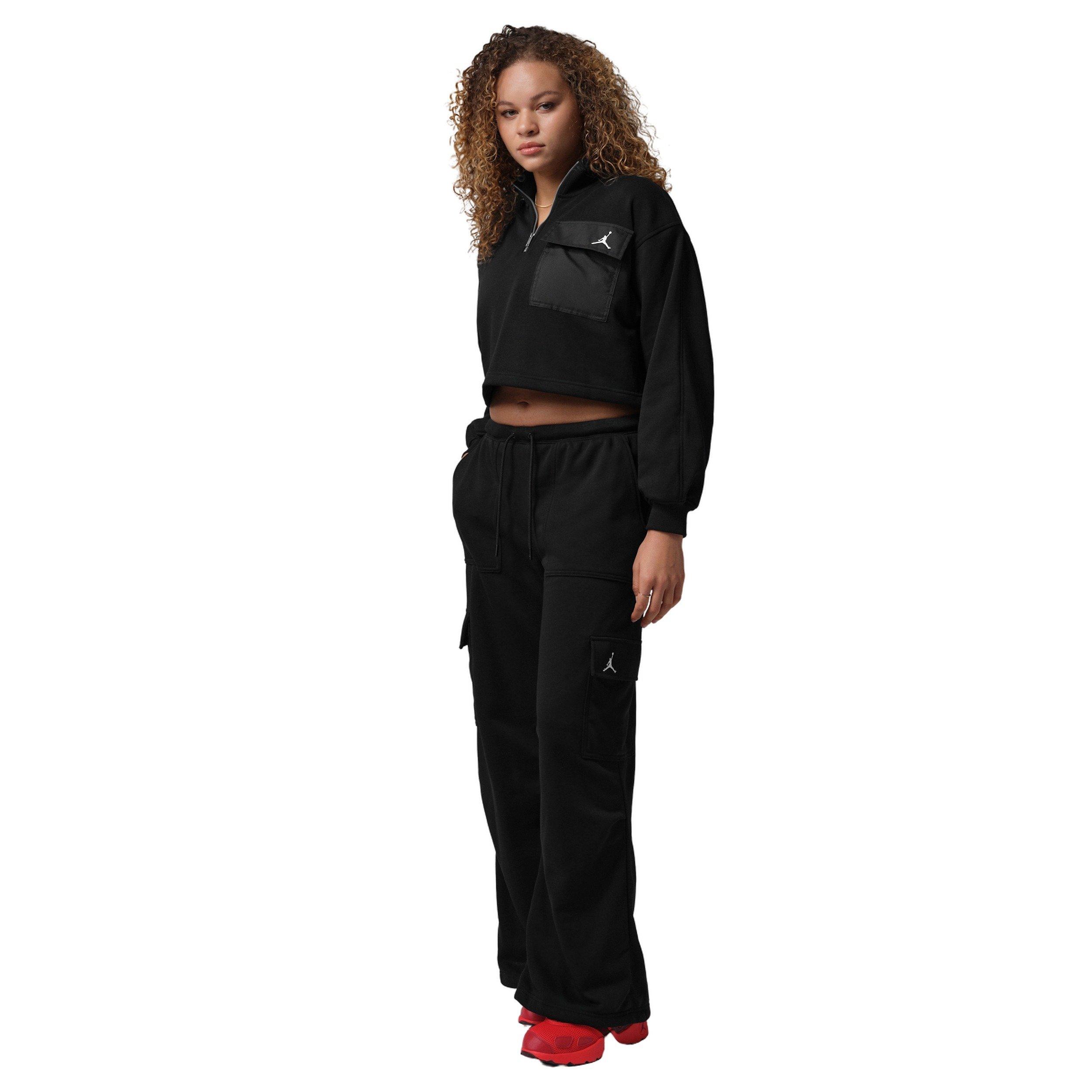 Jordan Women's Brooklyn Fleece Cargo Pants -Black - BLACK Thumbnail View 6