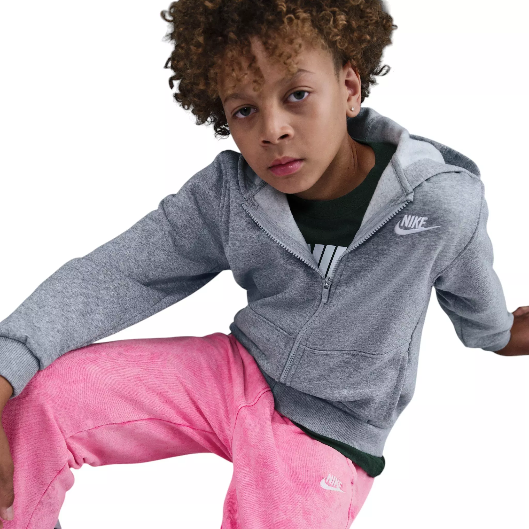 Nike Big Kids' Sportswear Club Fleece French Terry Joggers - Pink - PINK