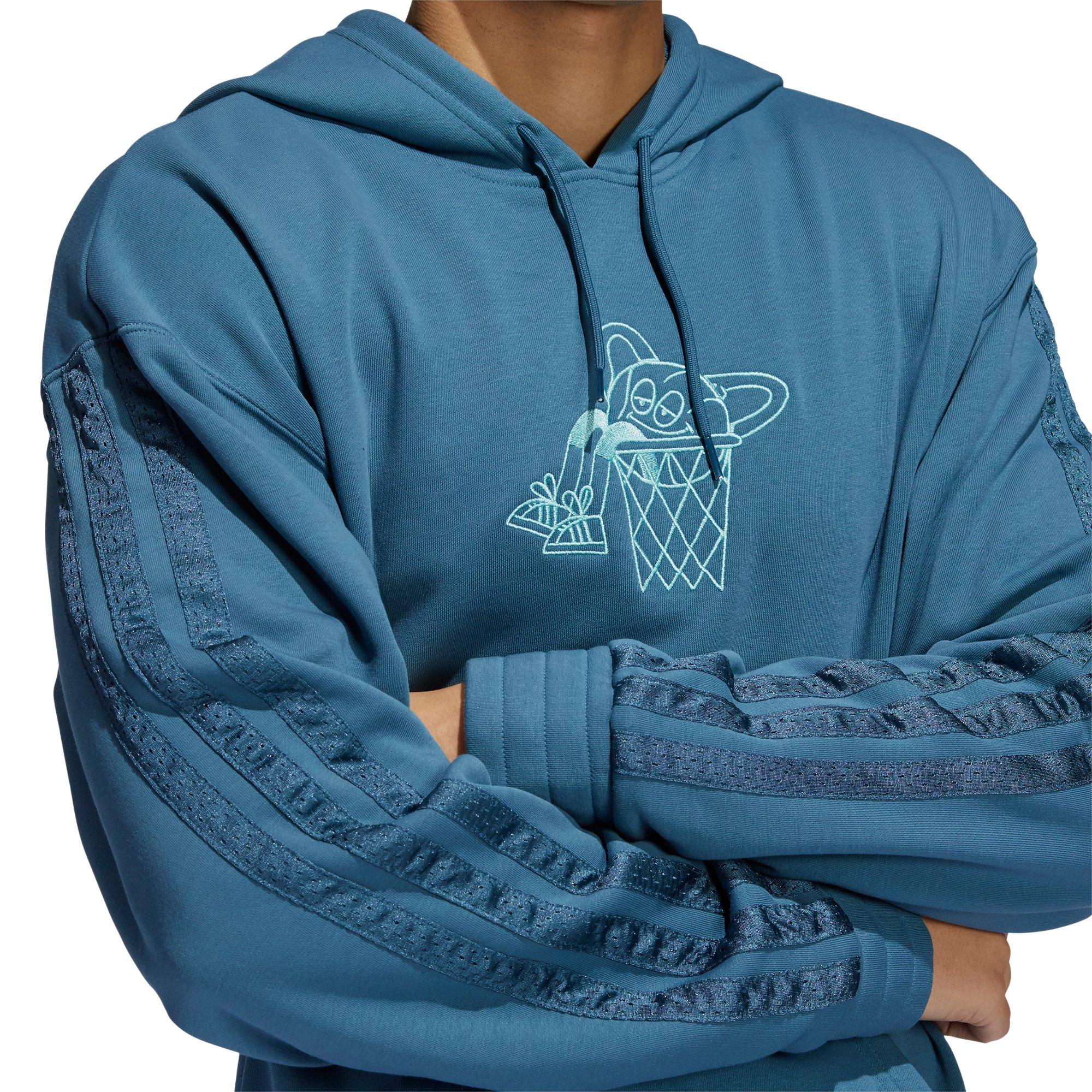 adidas Men's Navy Lil Stripe Ignite SZN Hoodie - NAVY Thumbnail View 4