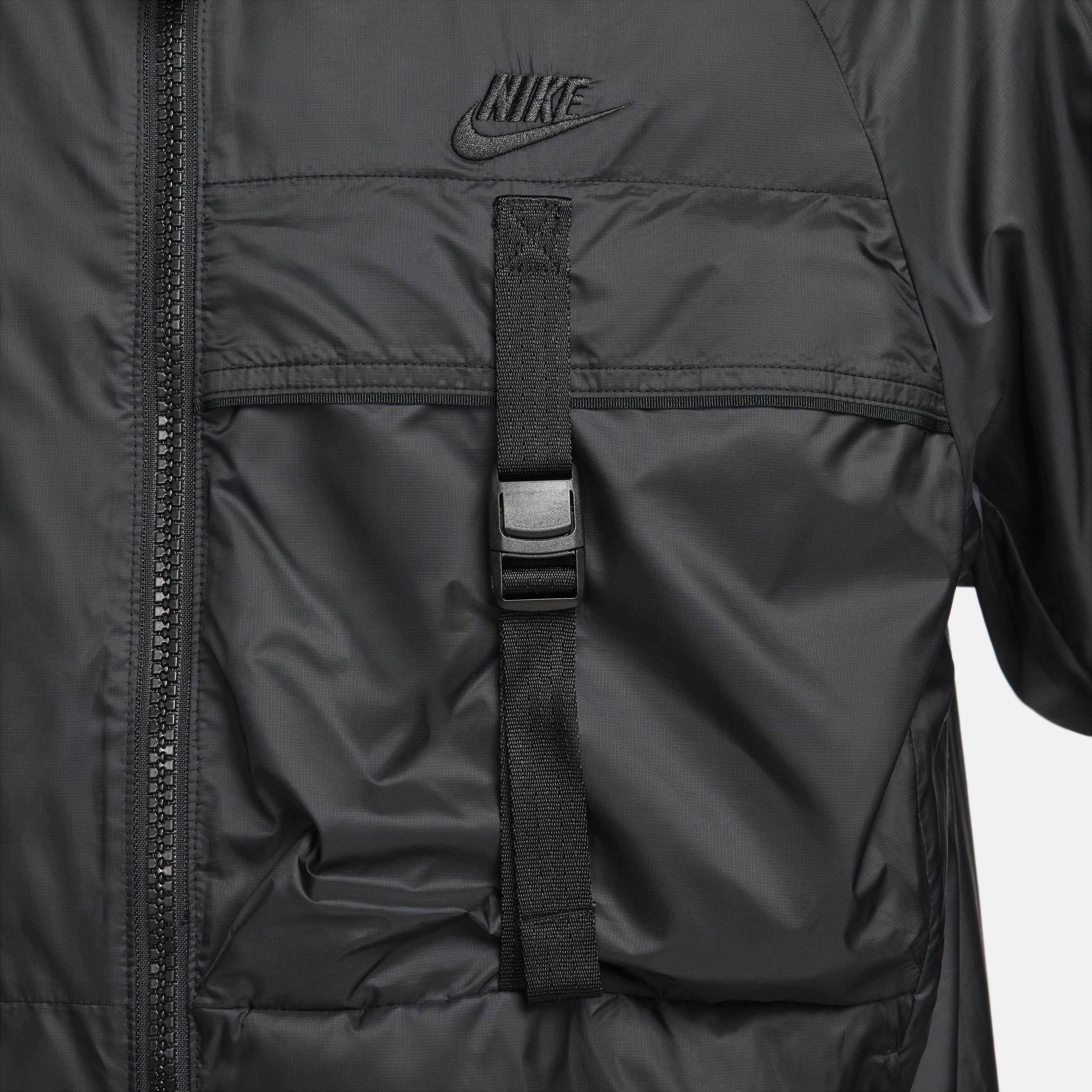 Nike Men's Sportswear Tech Woven N24 Packable Lined Jacket - BLACK Thumbnail View 4