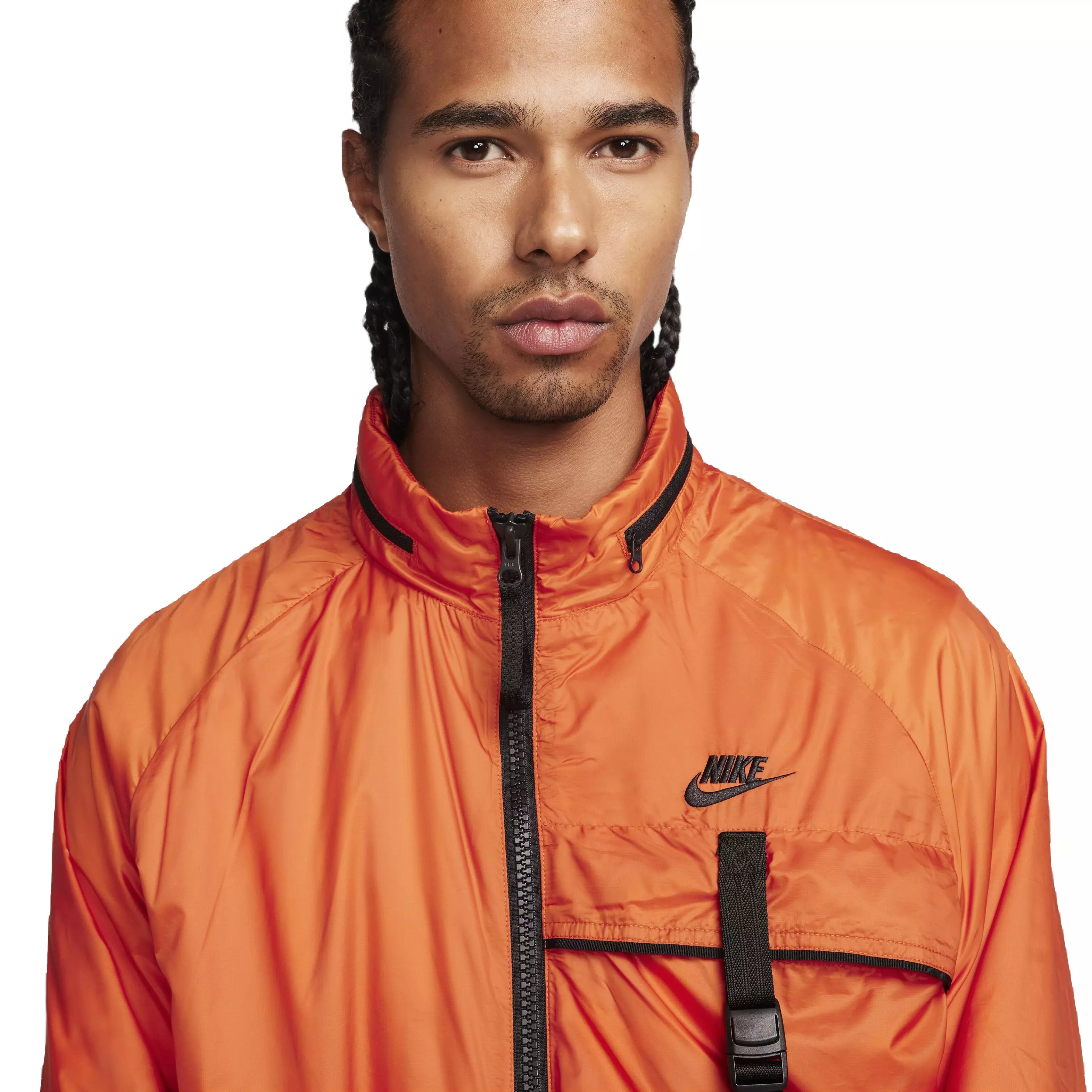 Nike Men's Sportswear Tech Woven N24 Packable Lined Jacket - ORANGE