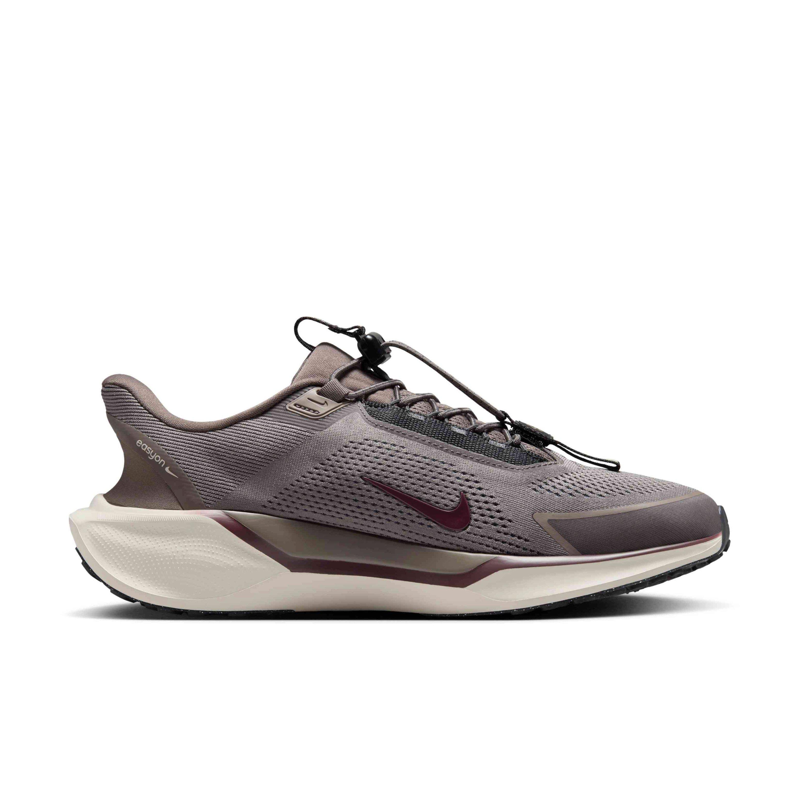 Nike Pegasus EasyOn "Cave Stone/Dark Smoke Grey/Lt Brown/Burgundy Crush" Men's Running Shoe - STONE/DK GREY/LT BROWN/BURGUNDY Thumbnail View 1