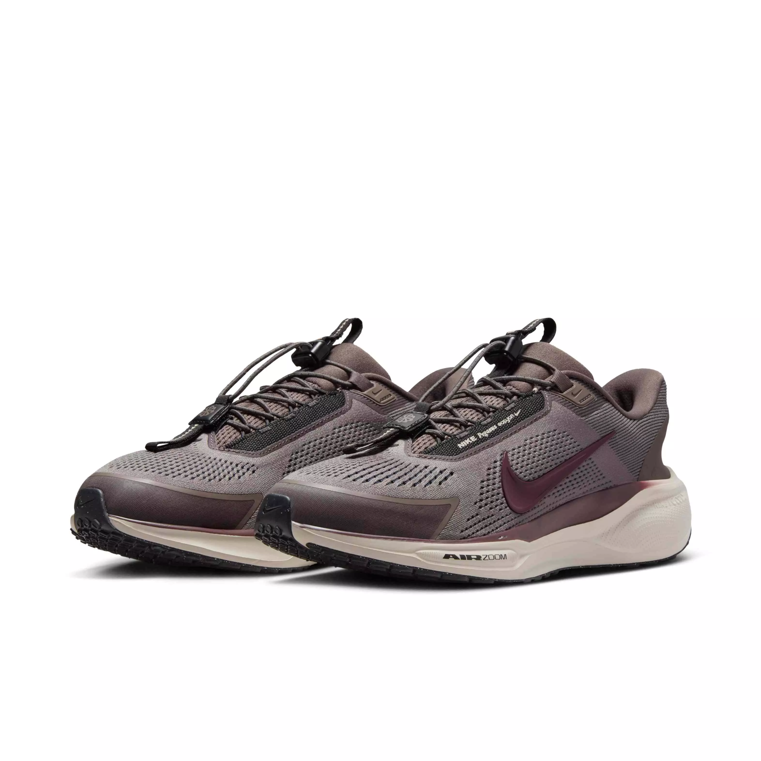 Nike Pegasus EasyOn "Cave Stone/Dark Smoke Grey/Lt Brown/Burgundy Crush" Men's Running Shoe - STONE/DK GREY/LT BROWN/BURGUNDY