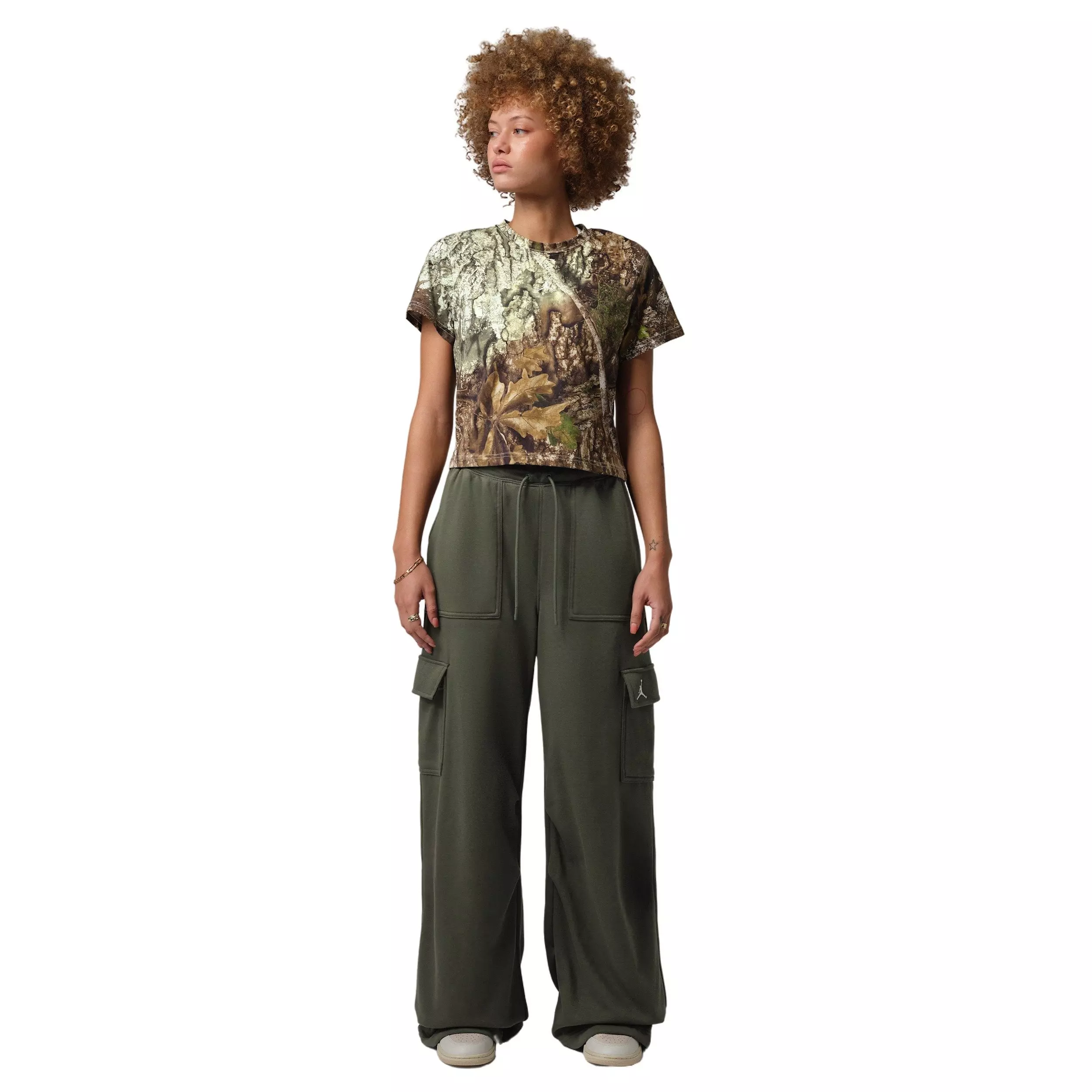 Jordan Women's Brooklyn Fleece Cargo Pants - Green - GREEN
