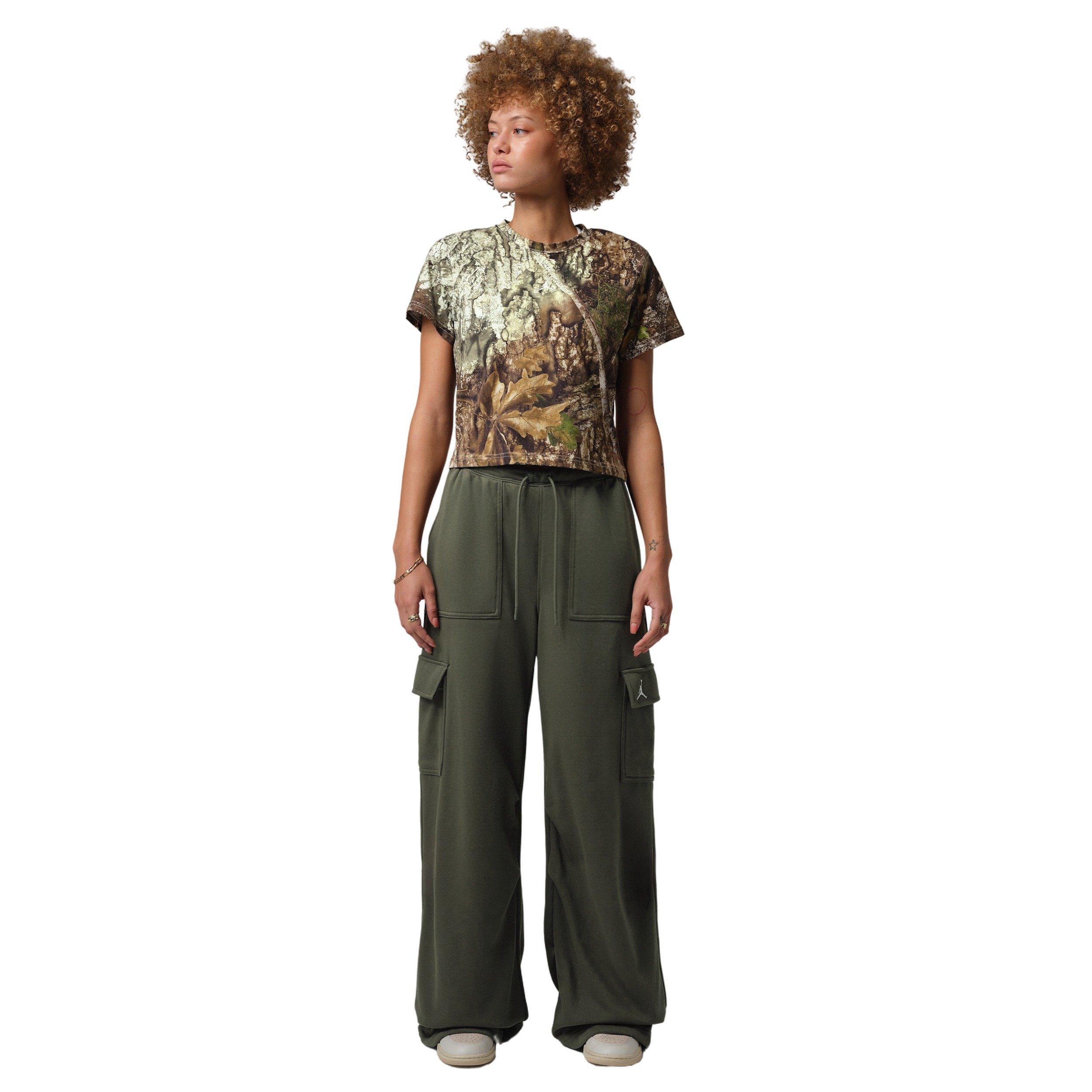Jordan Women's Brooklyn Fleece Cargo Pants -Green - GREEN Thumbnail View 6