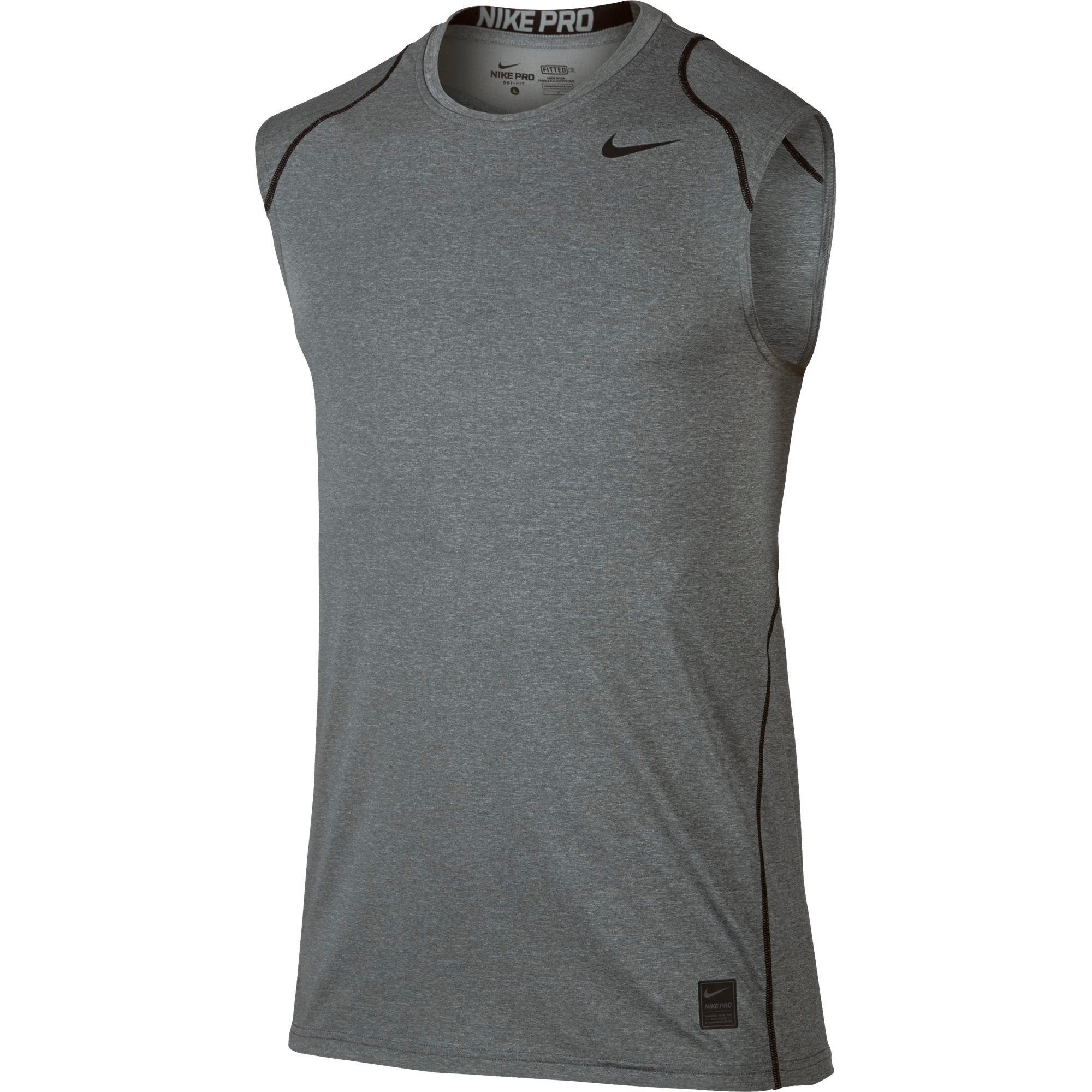 nike men's pro fitted compression tank top