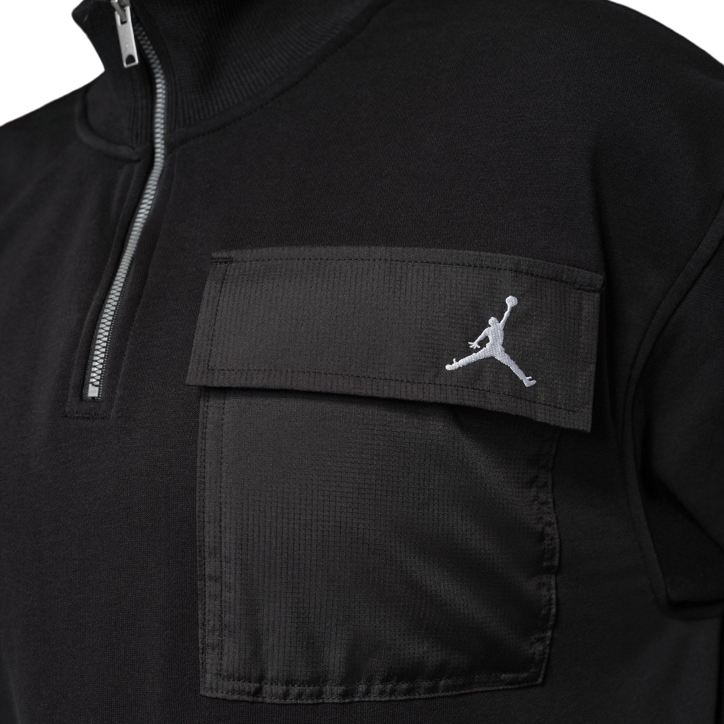 Jordan Women's Brooklyn Fleece 1/4-Zip Hike Mike Top - Black - BLACK Thumbnail View 4