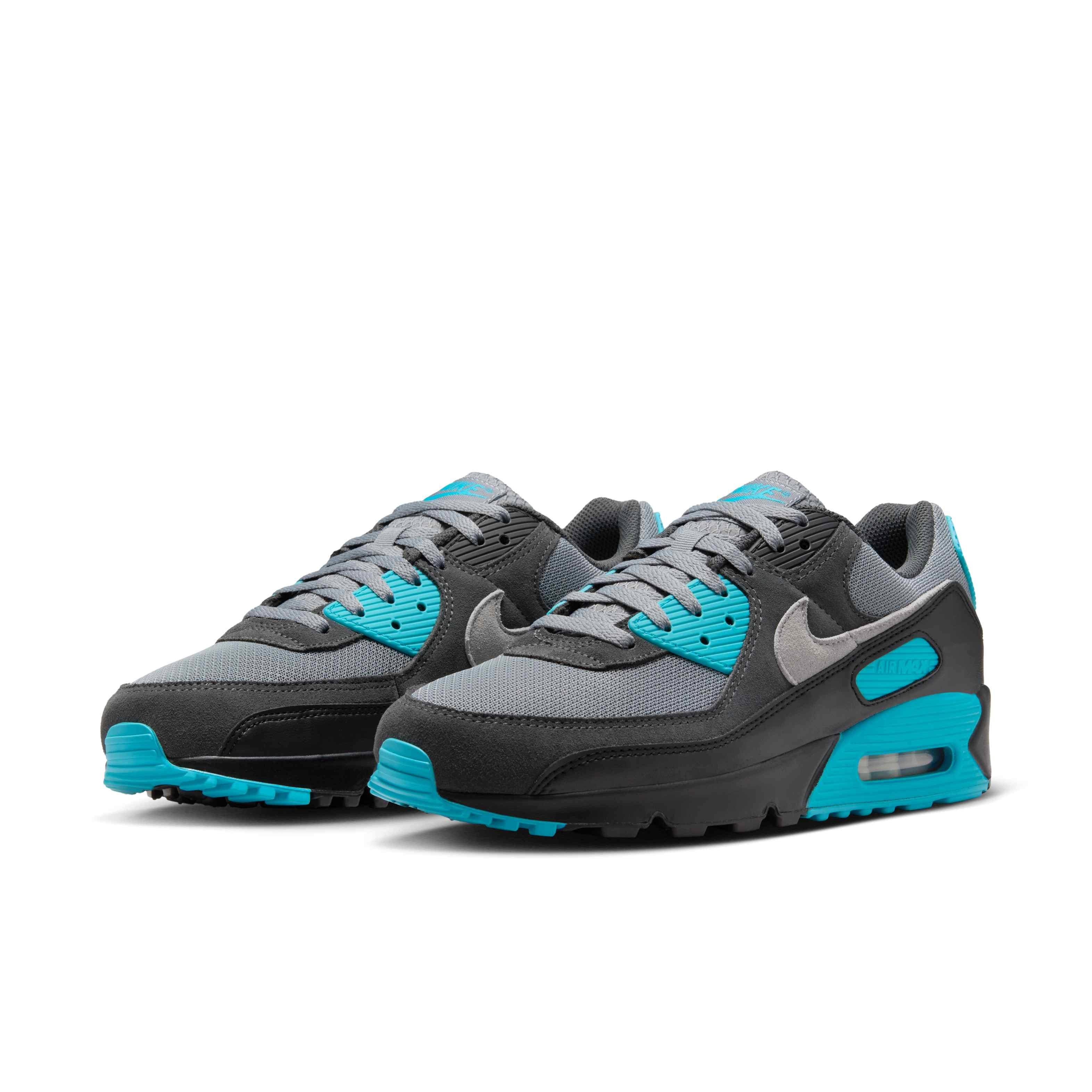 Nike Air Max 90 "Cool Grey/Dusty Cactus/Black/Wolf Grey" Men's Shoe - GREY/CACTUS/BLACK/GREY Thumbnail View 3
