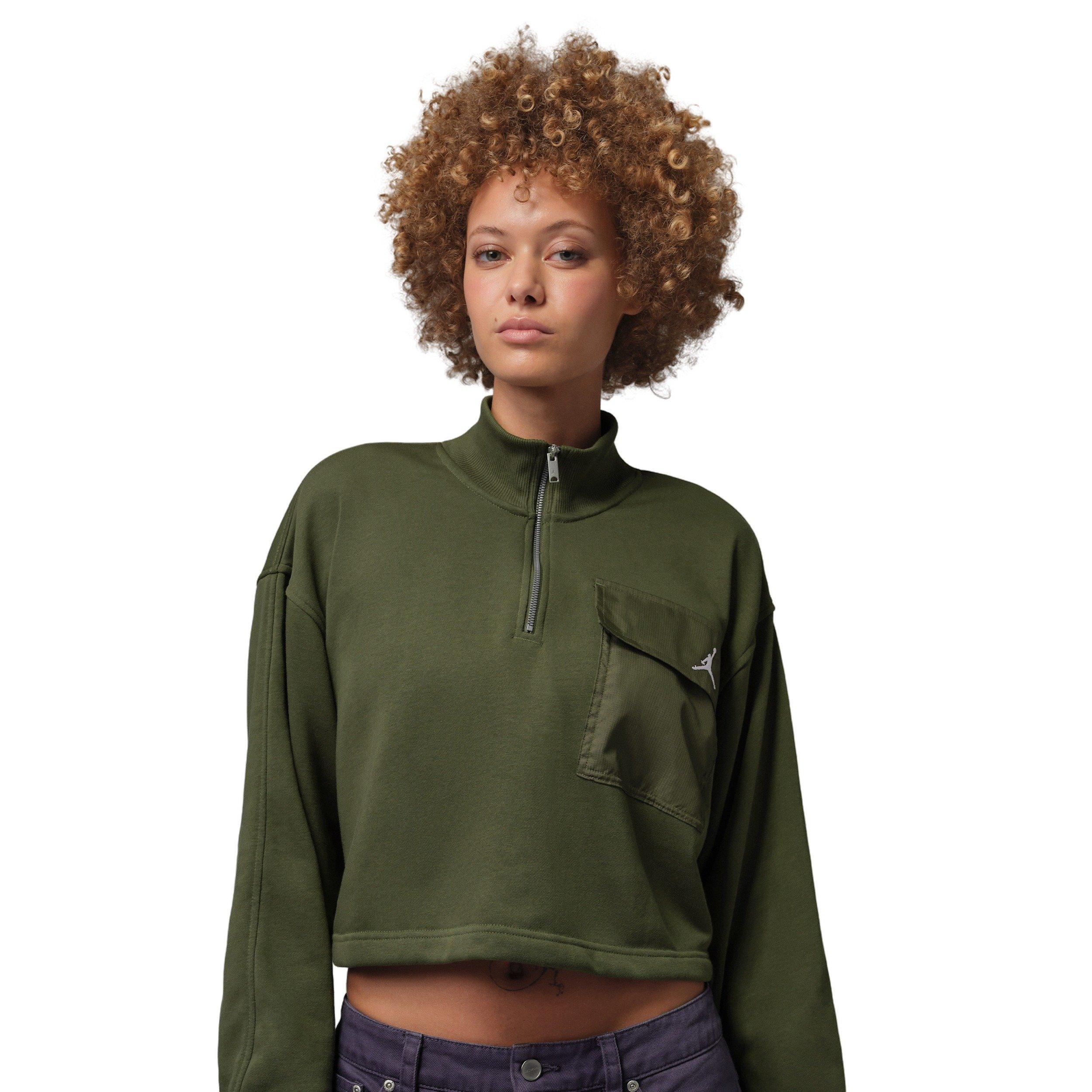 Jordan Women's Brooklyn Fleece 1/4-Zip Hike Mike Top -Green - GREEN Thumbnail View 1