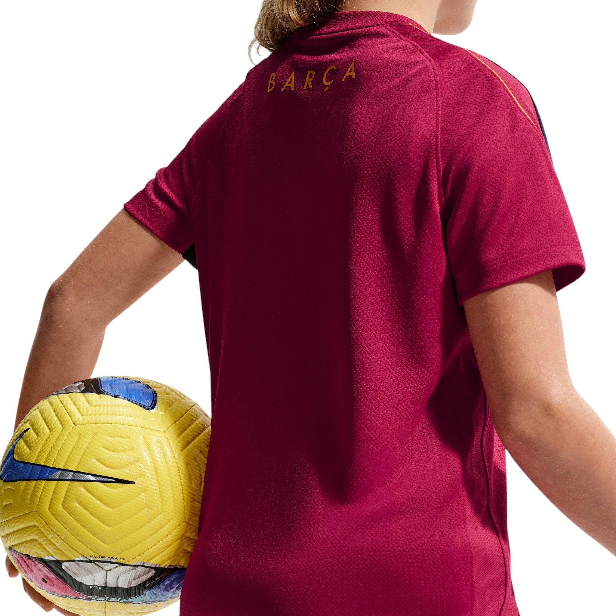 Nike Big Kids' FC Barcelona Strike Soccer Dri-FIT Short Sleeve Top - Red - RED