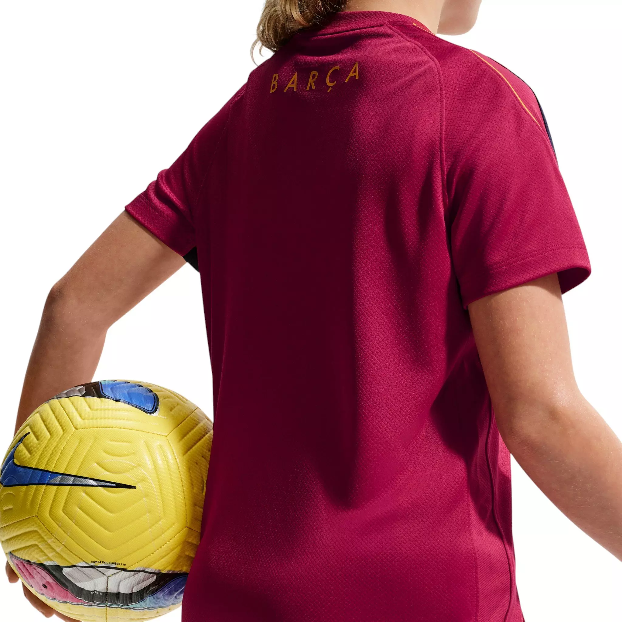 Nike Big Kids' FC Barcelona Strike Soccer Dri-FIT Short Sleeve Top - Red - RED