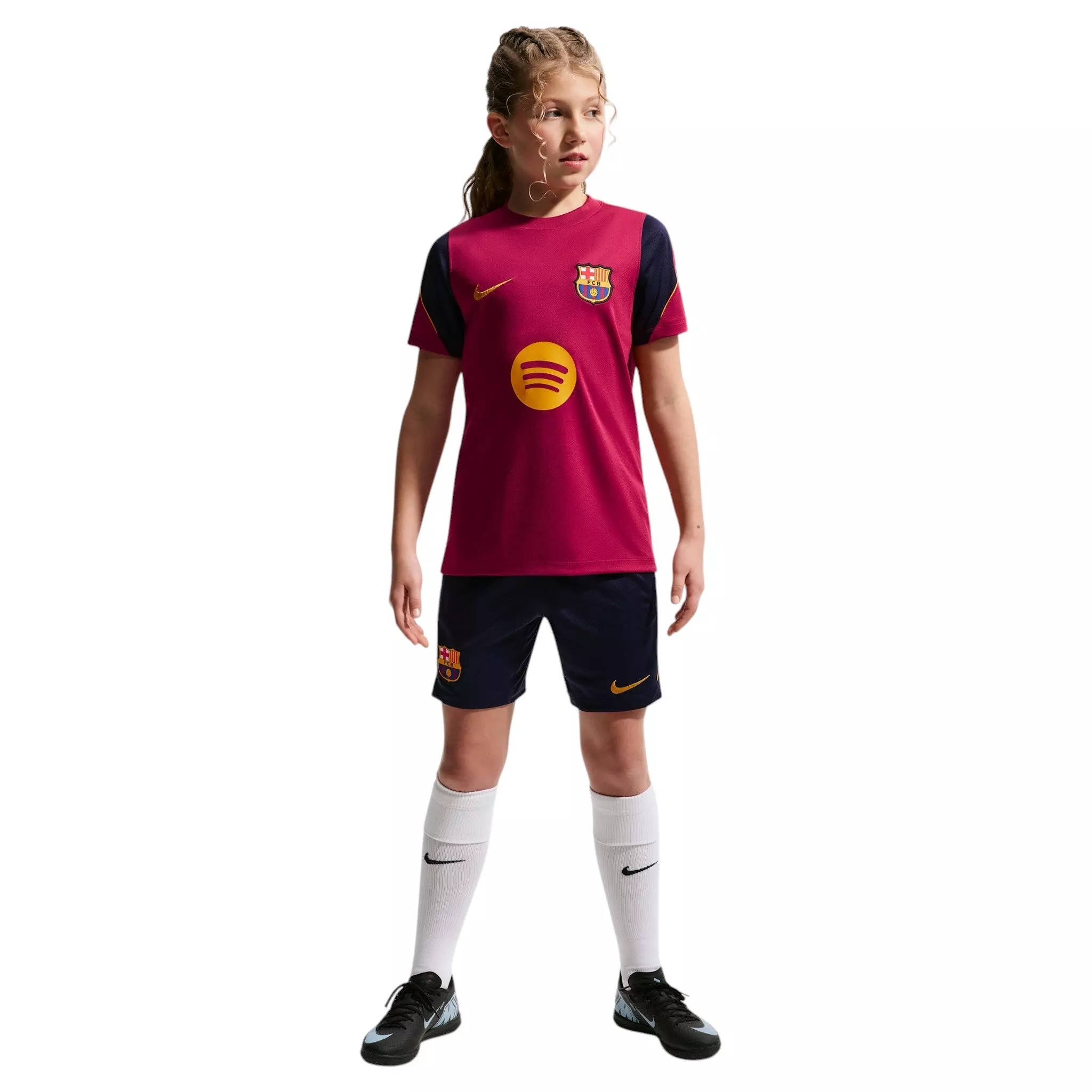 Nike Big Kids' FC Barcelona Strike Soccer Dri-FIT Short Sleeve Top - Red - RED