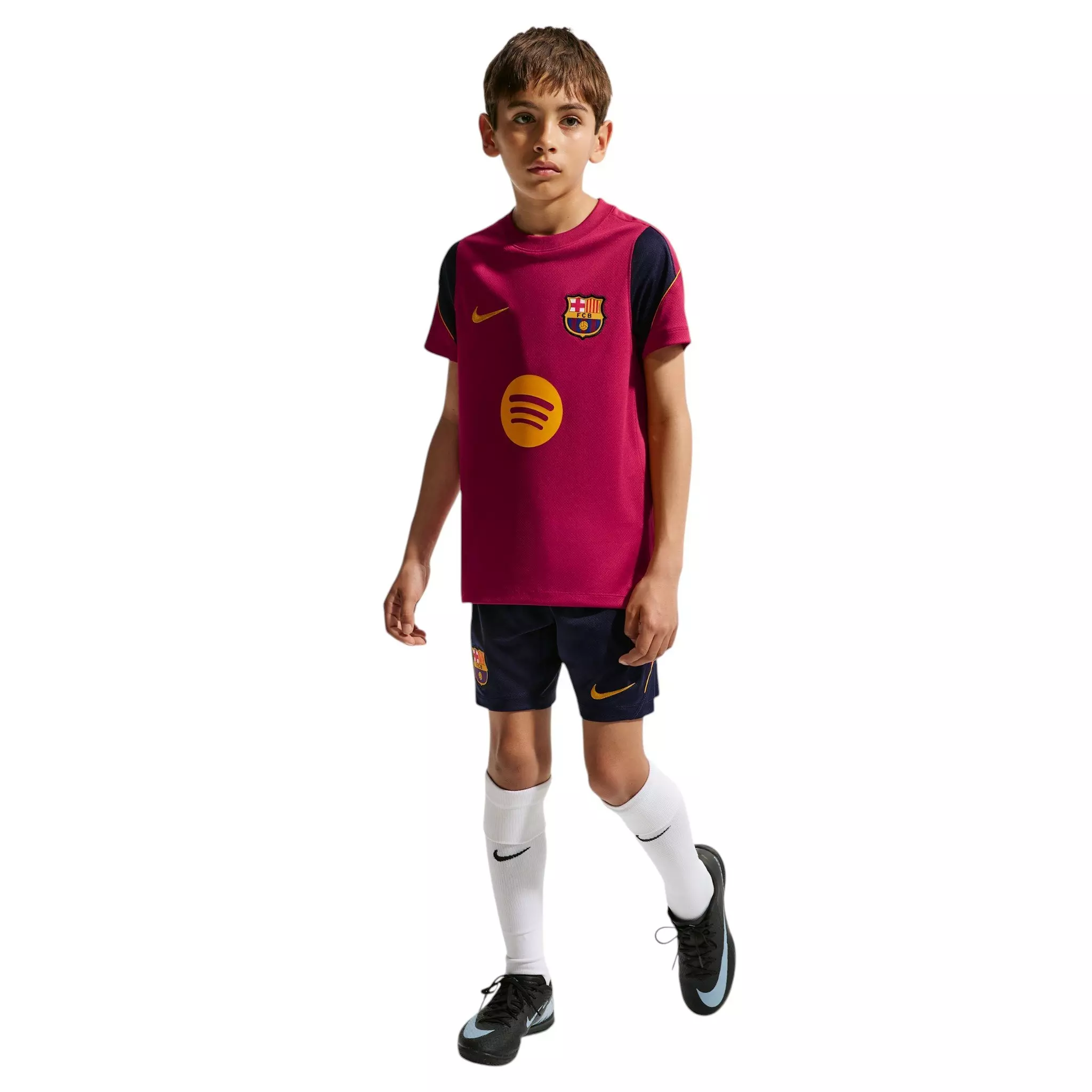 Nike Big Kids' FC Barcelona Strike Soccer Dri-FIT Short Sleeve Top - Red - RED