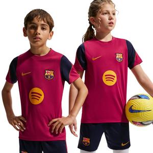 Nike Big Kids' FC Barcelona Strike Soccer Dri-FIT Short Sleeve Top - Red - RED