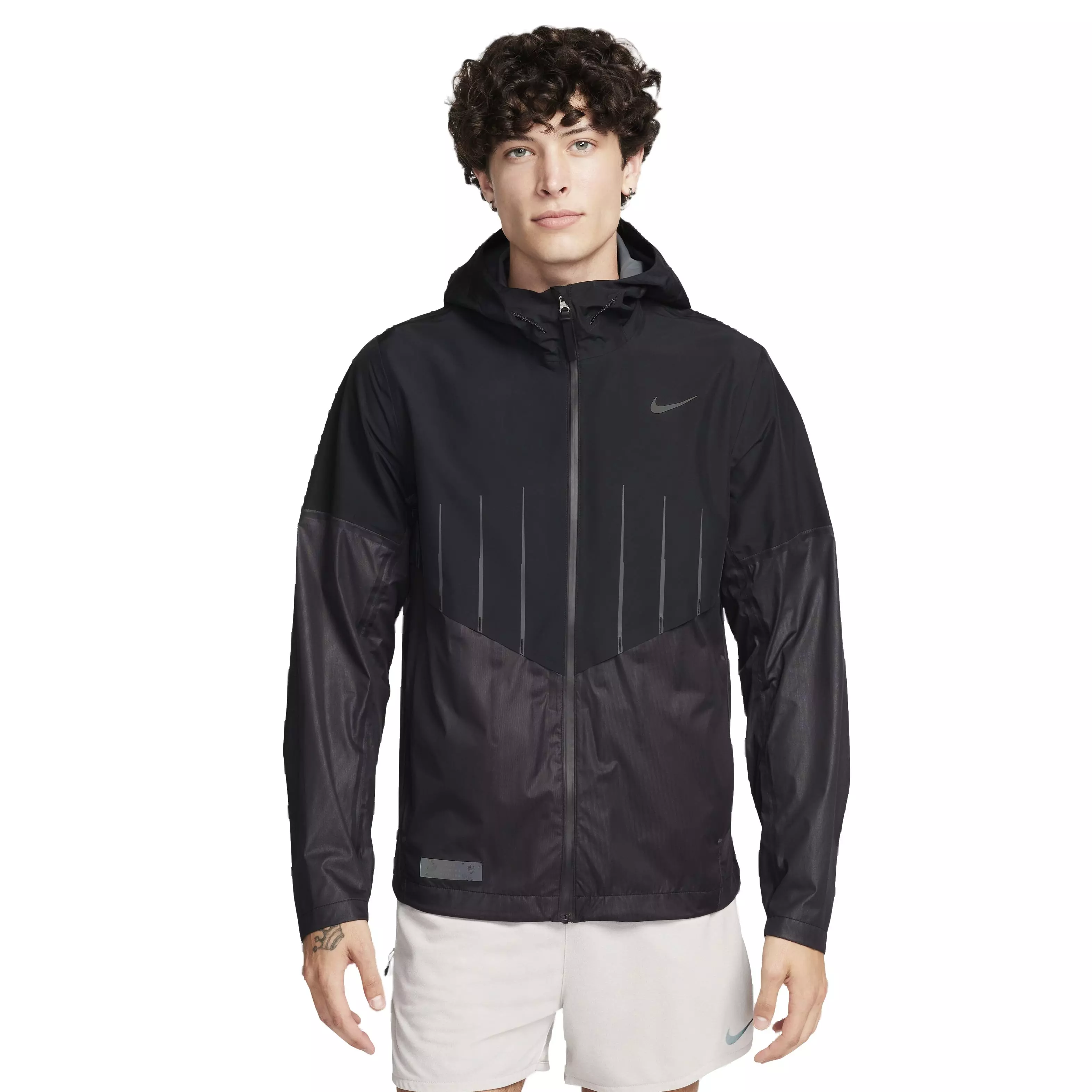 Nike Men's Running Division Aerogami Storm-FI ADV Running Jacket - BLACK