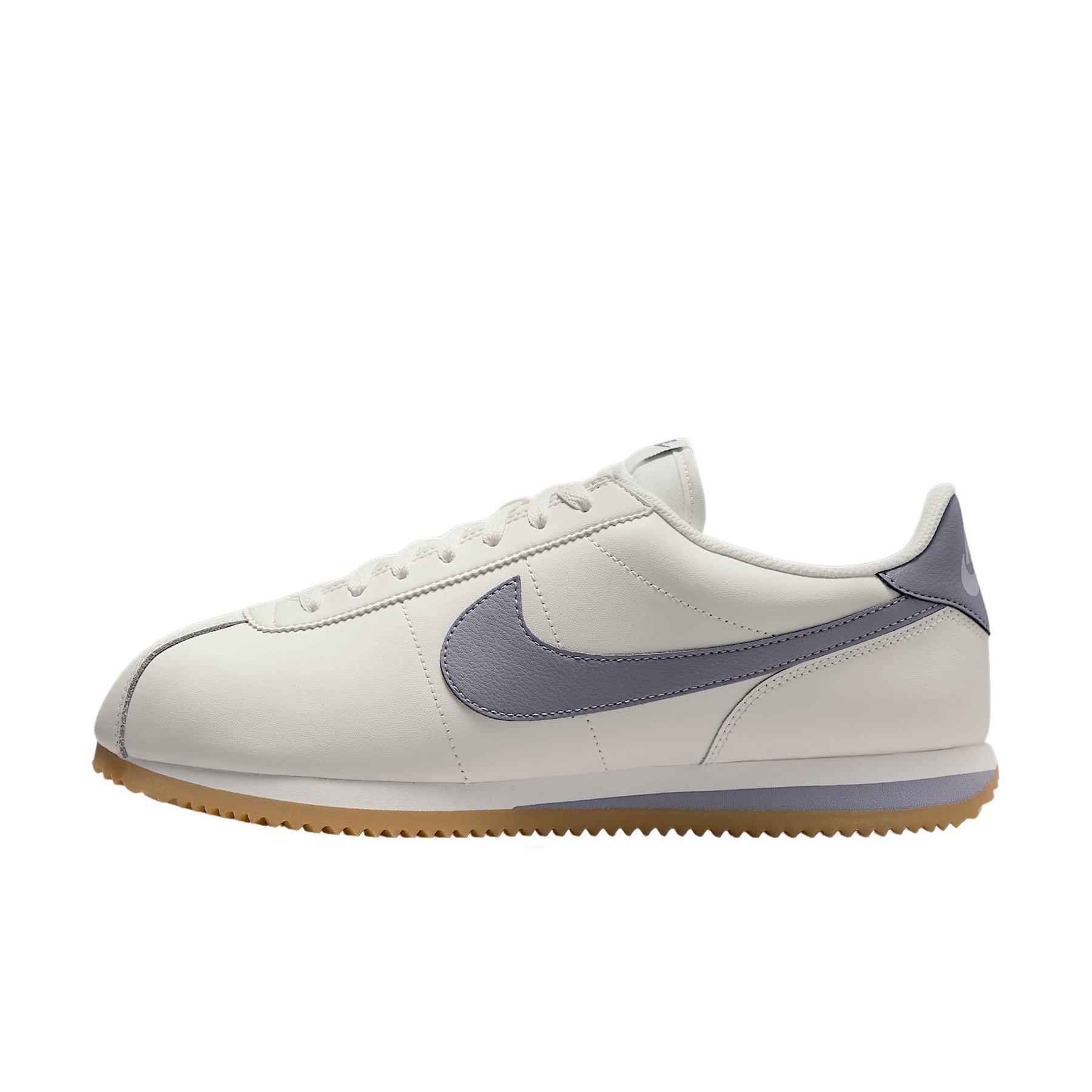 Nike Cortez Leather "Sail/Gum Yellow/Cement Grey" Men's Shoe - SAIL/GUM/GREY Thumbnail View 2