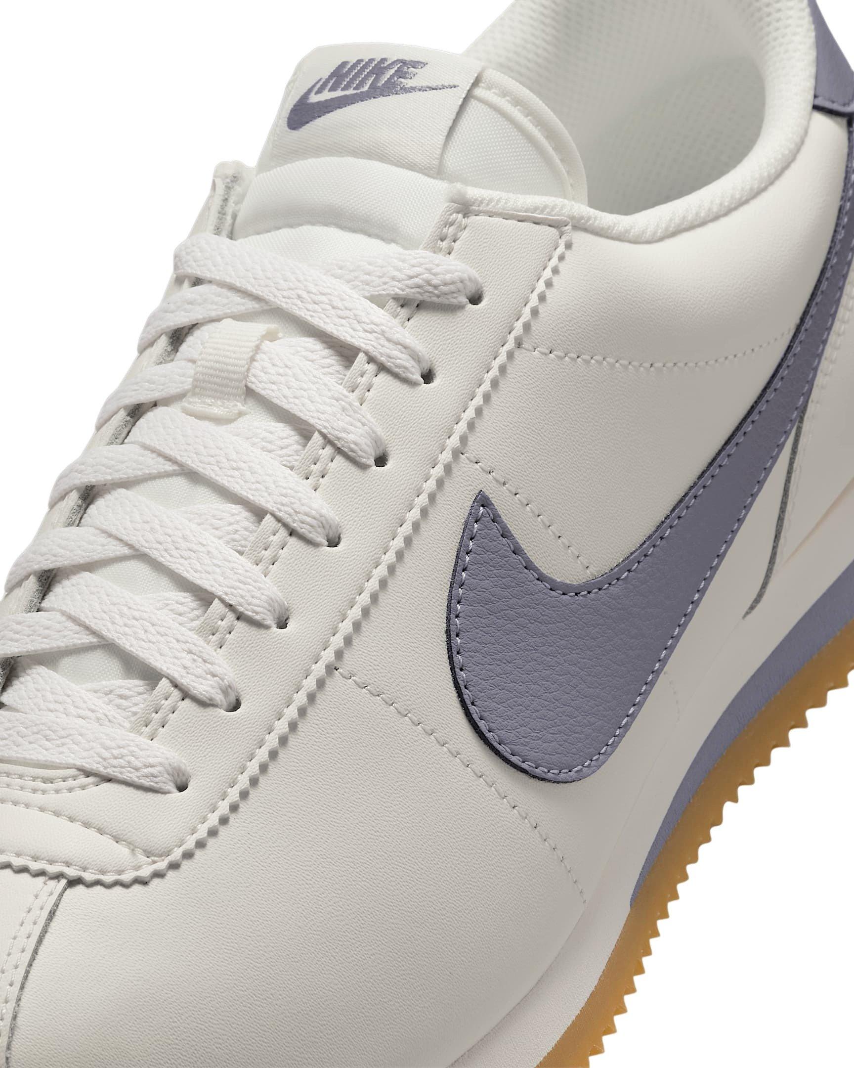 Nike Cortez Leather "Sail/Gum Yellow/Cement Grey" Men's Shoe - SAIL/GUM/GREY Thumbnail View 6