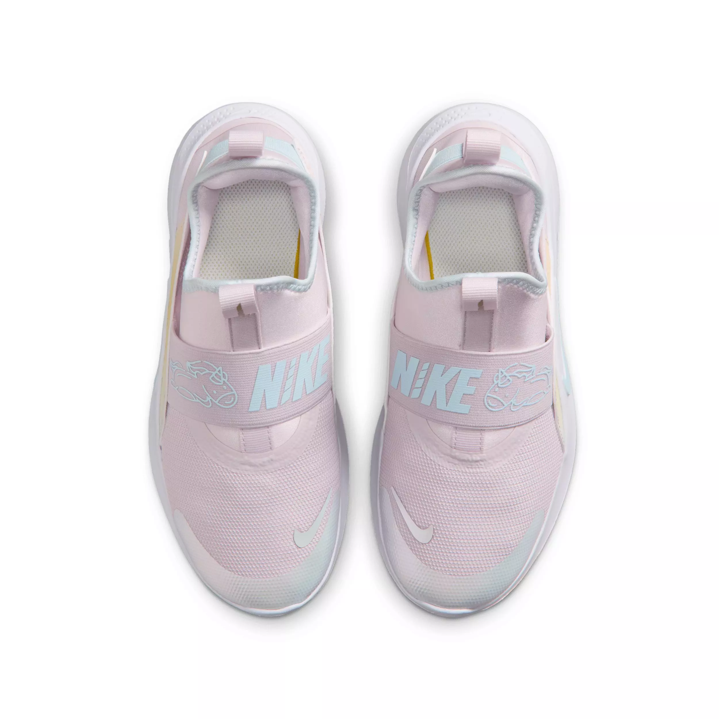 Nike Flex Runner 4 "Bleached Lilac/White/Glacier Blue" Grade School Girls' Running Shoe - LILAC/WHITE/BLUE