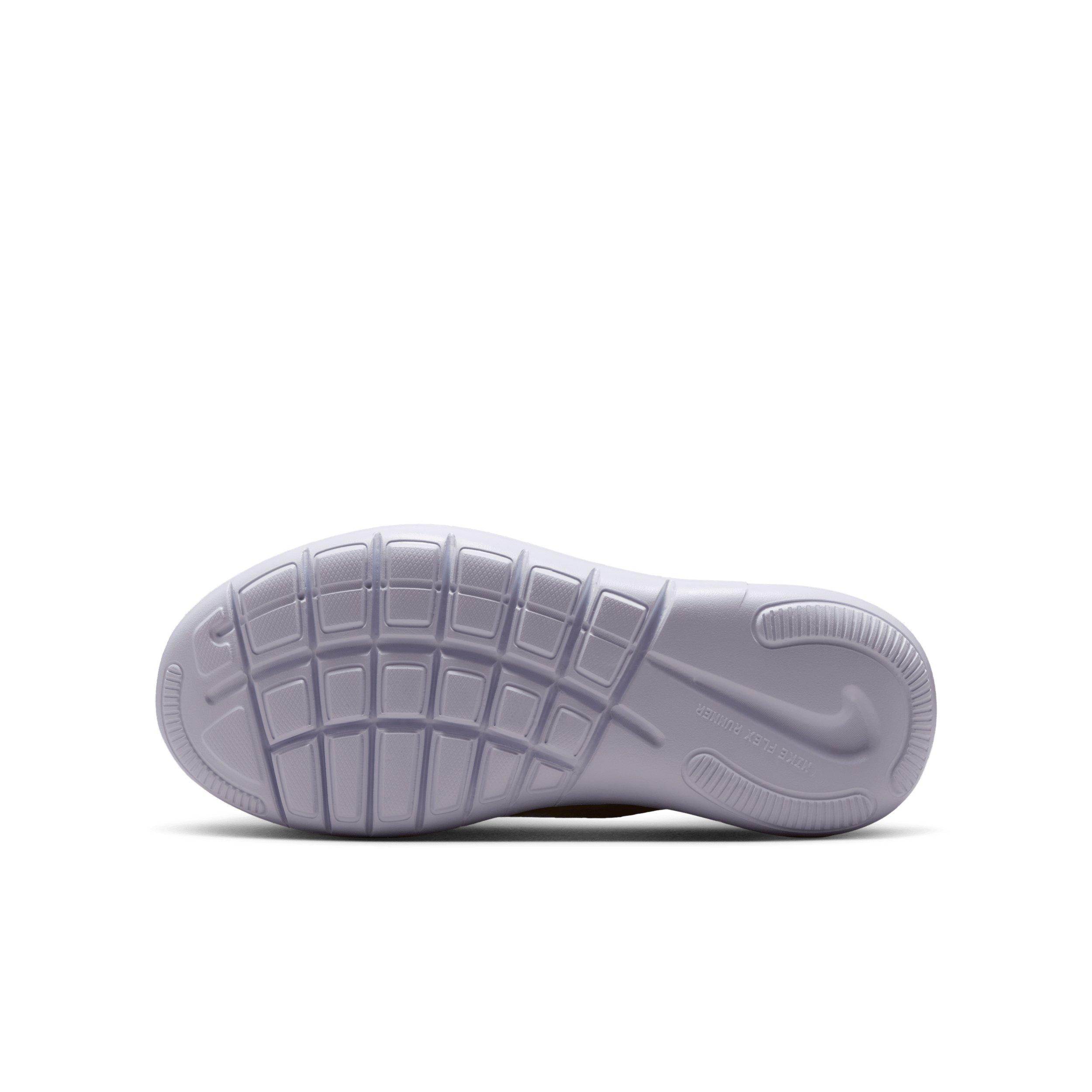 Nike Flex Runner 4 "Bleached Lilac/White/Glacier Blue" Grade School Girls' Running Shoe - LILAC/WHITE/BLUE