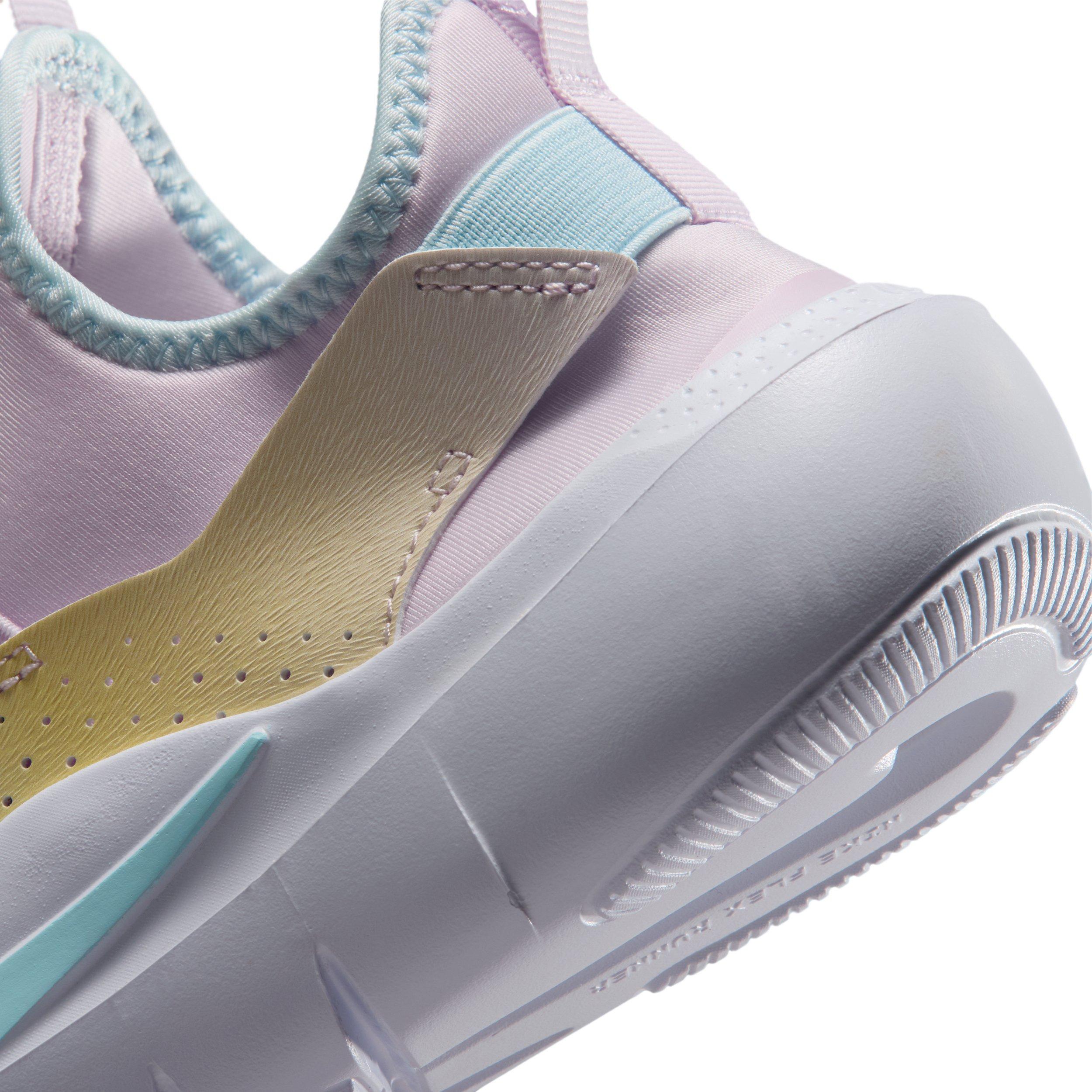 Nike Flex Runner 4 "Bleached Lilac/White/Glacier Blue" Grade School Girls' Running Shoe - LILAC/WHITE/BLUE