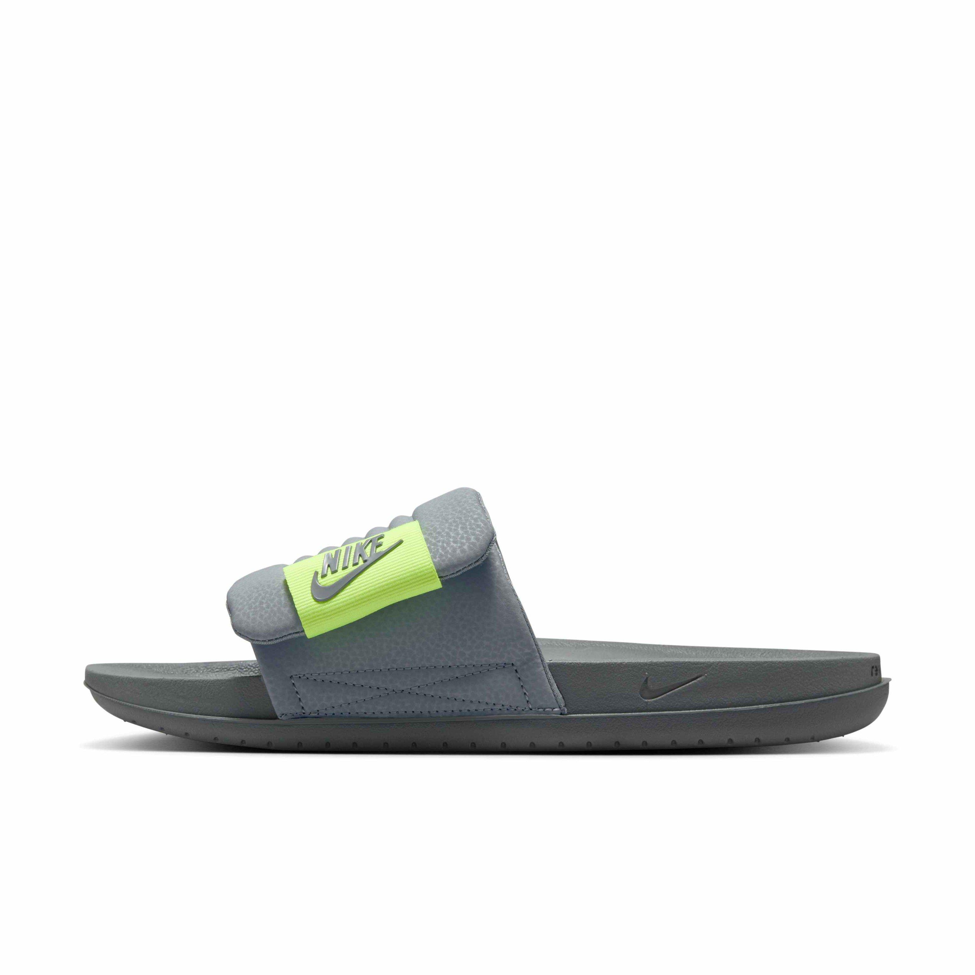 Nike Offcourt Adjust "Cool Grey/Volt/Cool Grey" Men's Slide - GREY/VOLT/GREY Thumbnail View 2