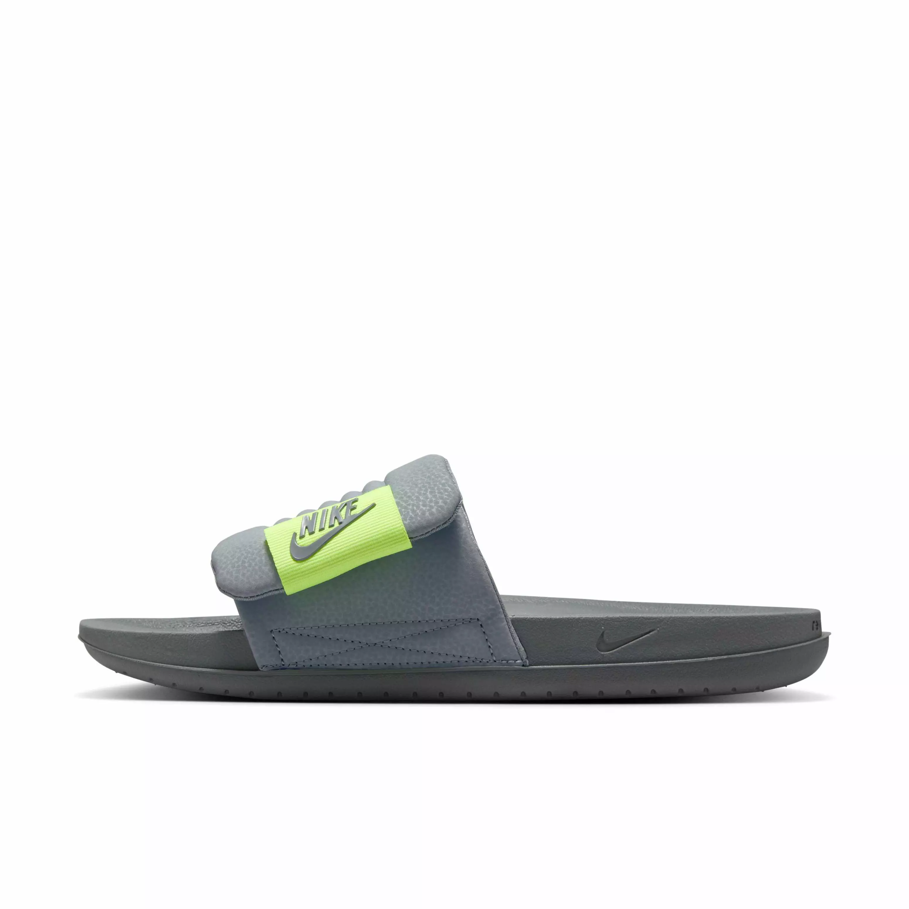 Nike Offcourt Adjust "Cool Grey/Volt/Cool Grey" Men's Slide - GREY/VOLT/GREY