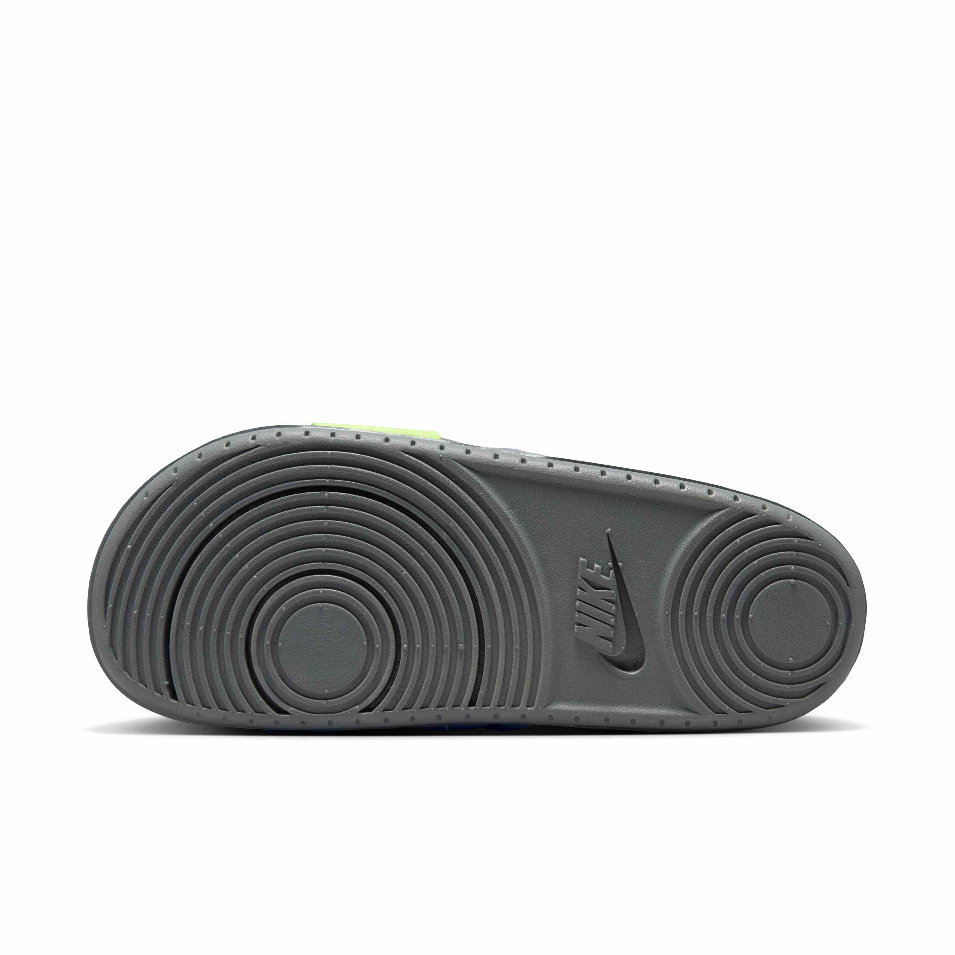 Nike Offcourt Adjust "Cool Grey/Volt/Cool Grey" Men's Slide - GREY/VOLT/GREY Thumbnail View 5