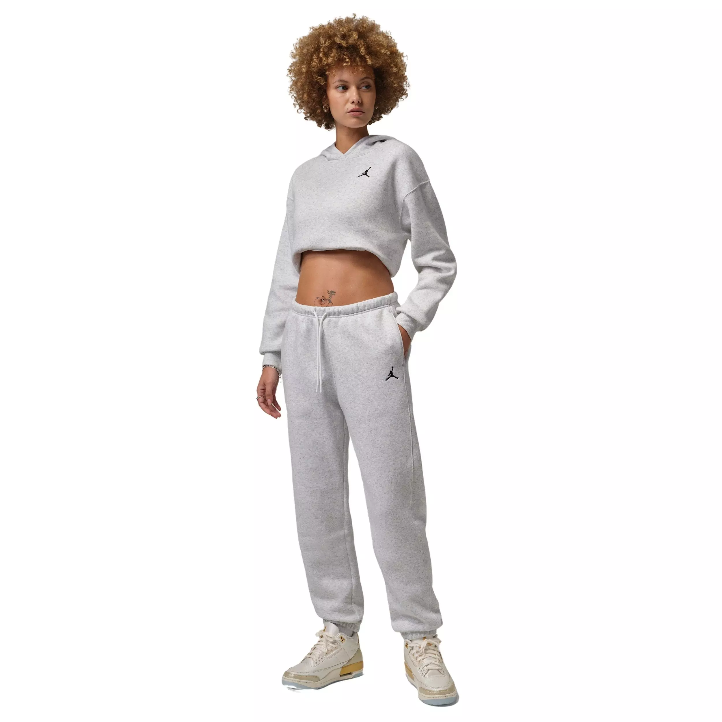 Jordan Women's Brooklyn Fleece Pants -Birch Heather - BIRCH HEATHER