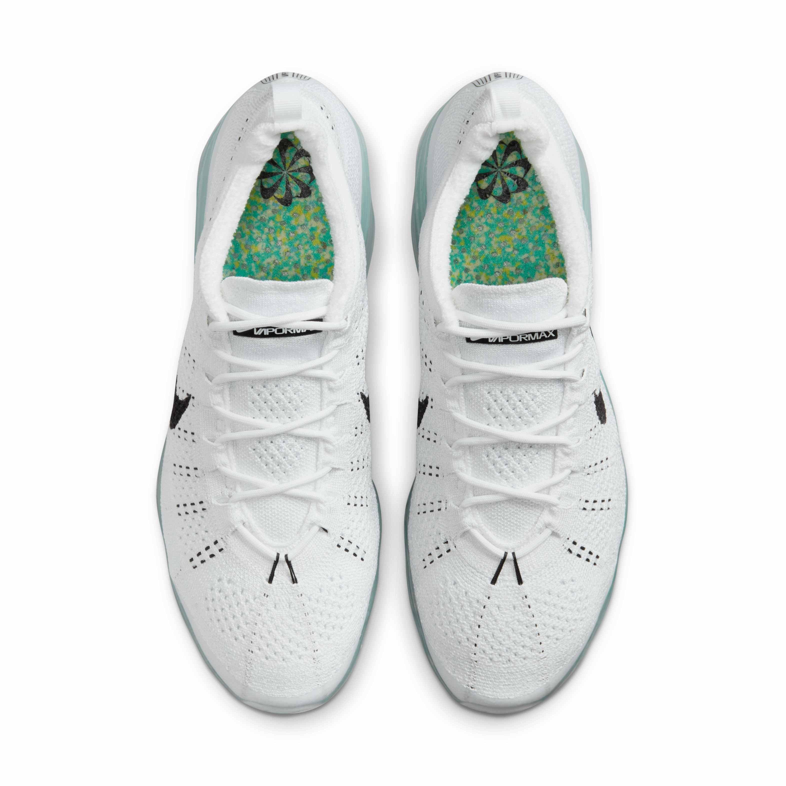 Nike Air VaporMax 2023 Flyknit "White/White/Pure Platinum/Black" Men's Shoe - WHITE/WHITE/PLATINUM/BLACK Thumbnail View 4