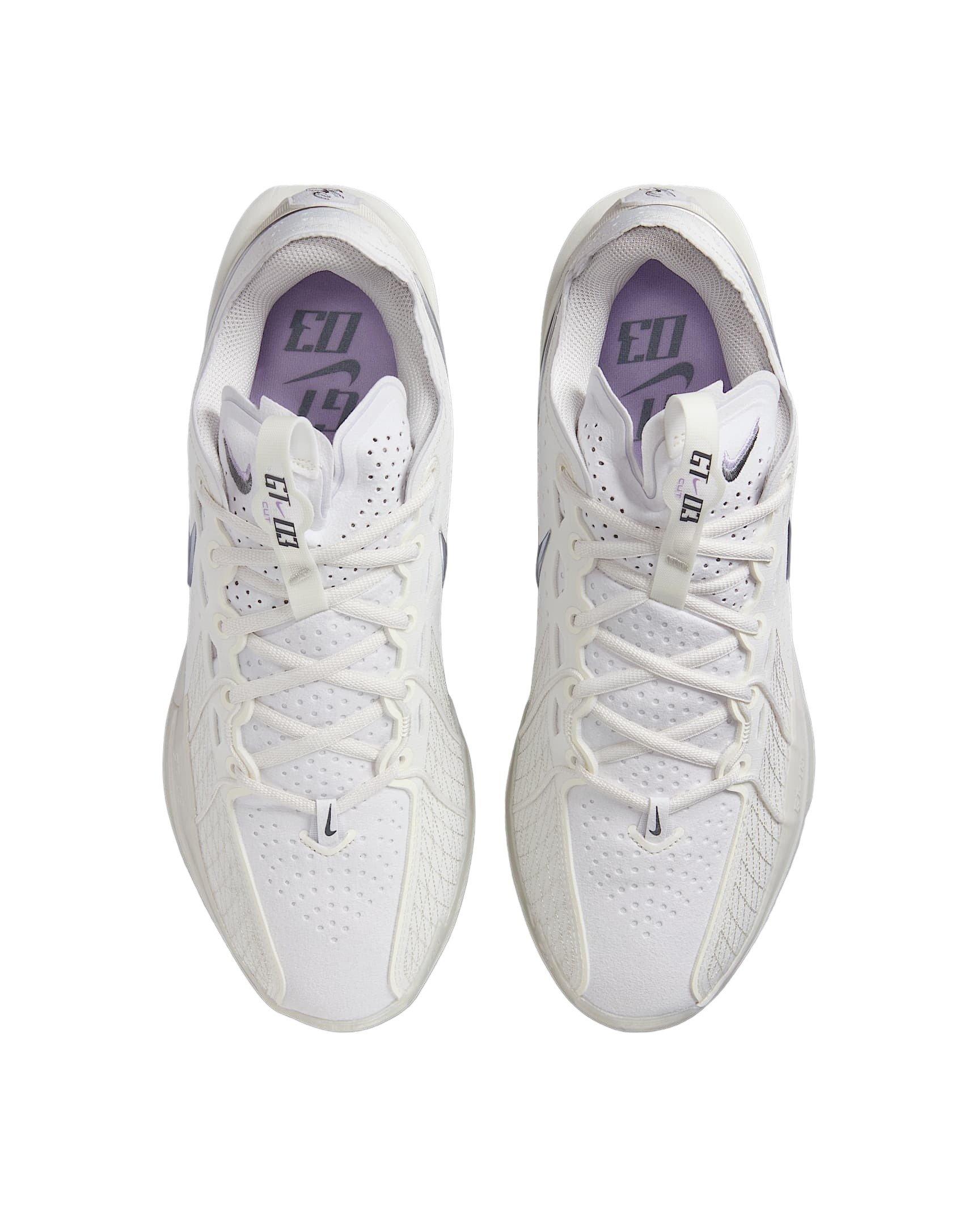 Nike G.T. Cut 3 "Sail/Light Bone/Metallic Silver/Smoke Grey" Men's Basketball Shoe - SAIL/LT BONE/SILVER/GREY Thumbnail View 4