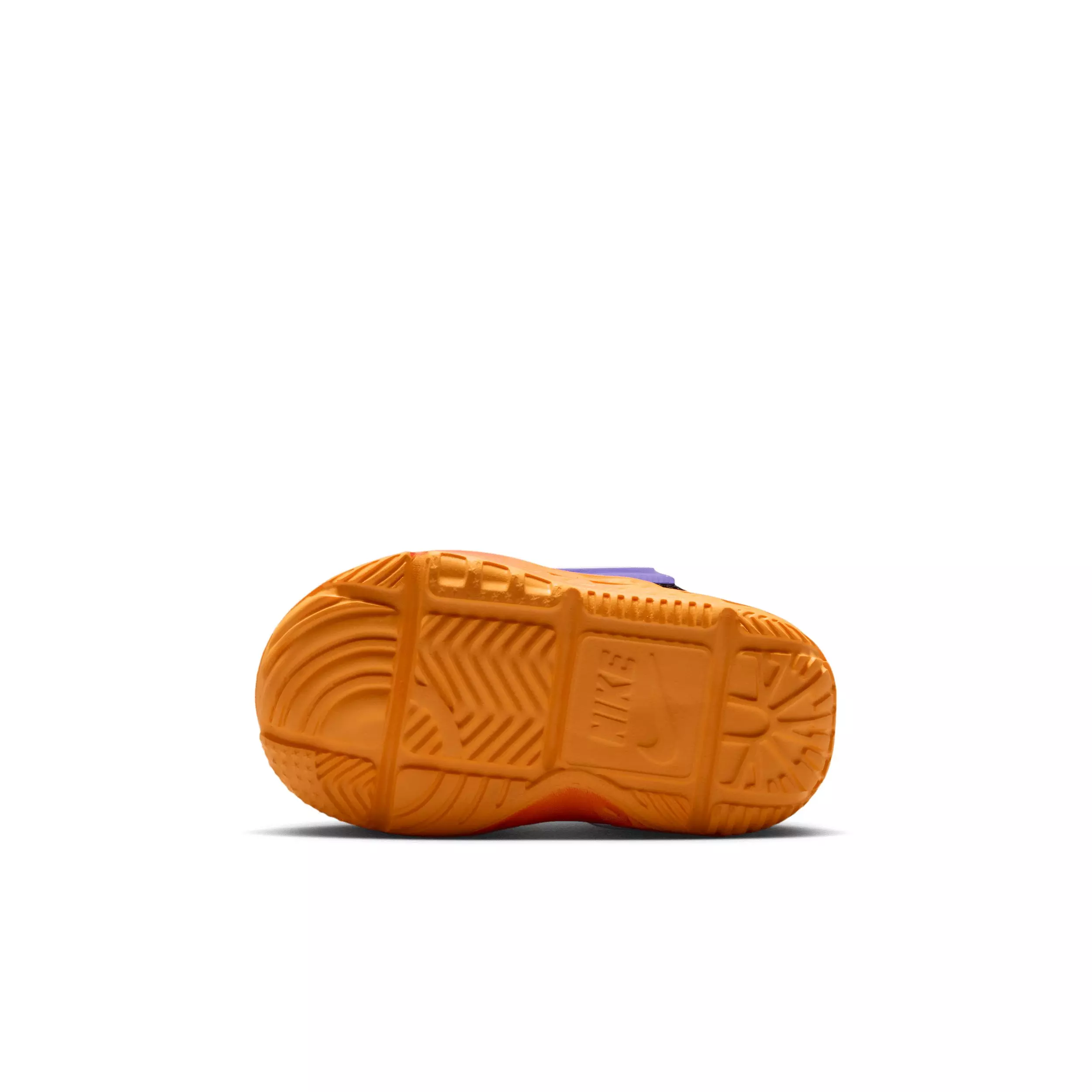 Nike Team Hustle D 12 "Black/Laser Orange/Action Grape/White" Infant Boys' Basketball Shoe - BLACK/ORANGE/GRAPE/WHITE
