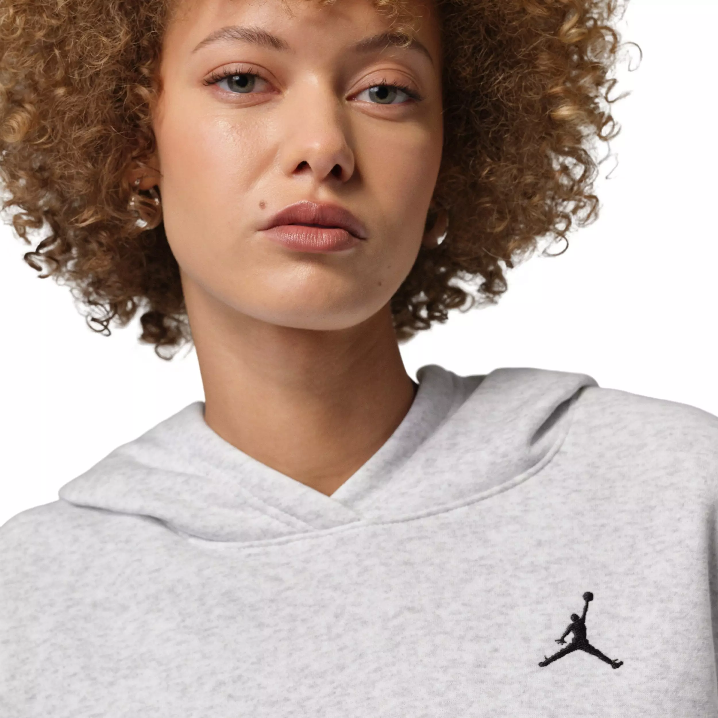 Jordan Women's Brooklyn Fleece Pullover Hoodie -Birch Heather - BIRCH HEATHER