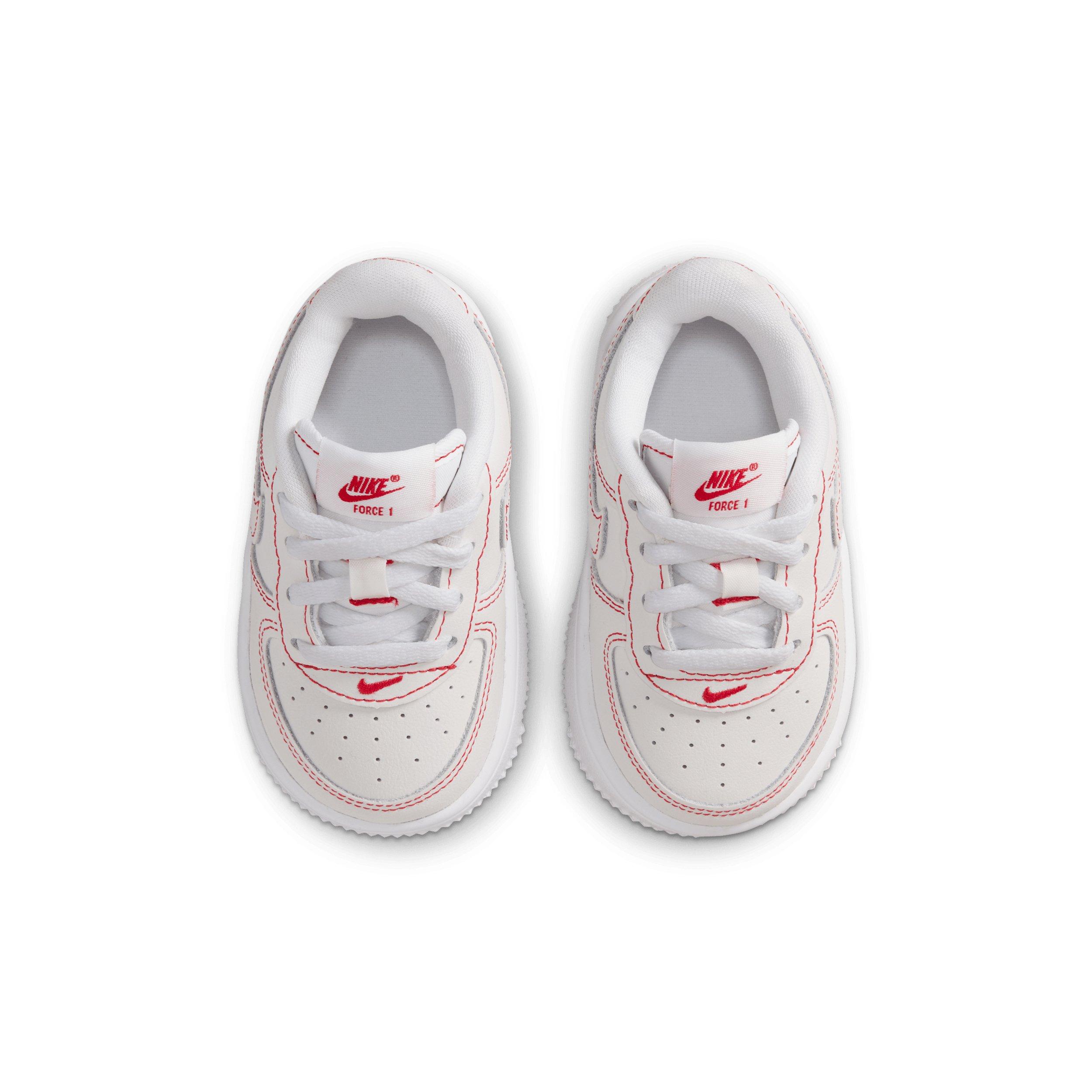 Nike Force 1 Low LV8 1 "White/University Red" Infant Boys' Shoe - WHITE/RED