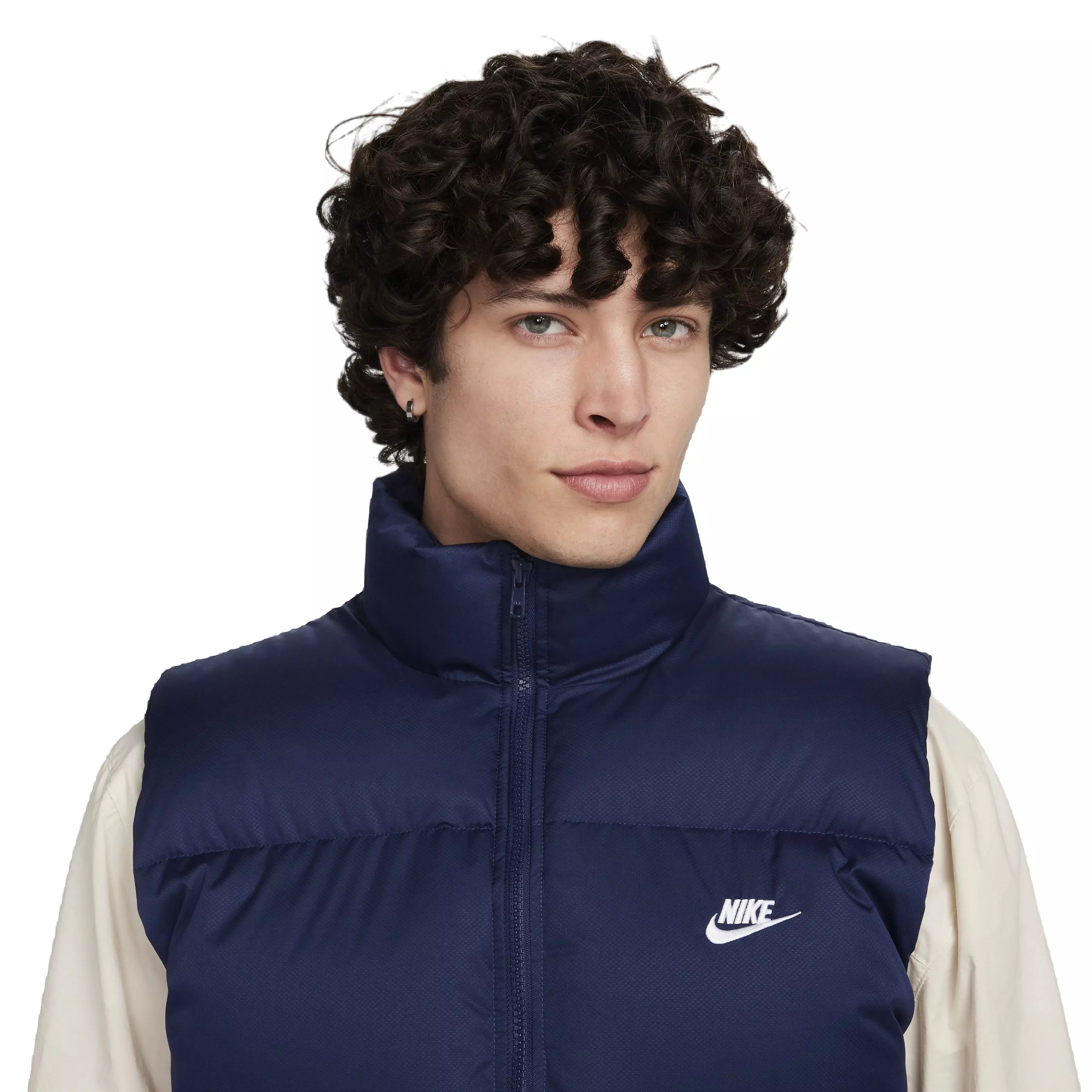 Nike Men's Sportswear Club Water-Repellent Puffer Vest - BLUE