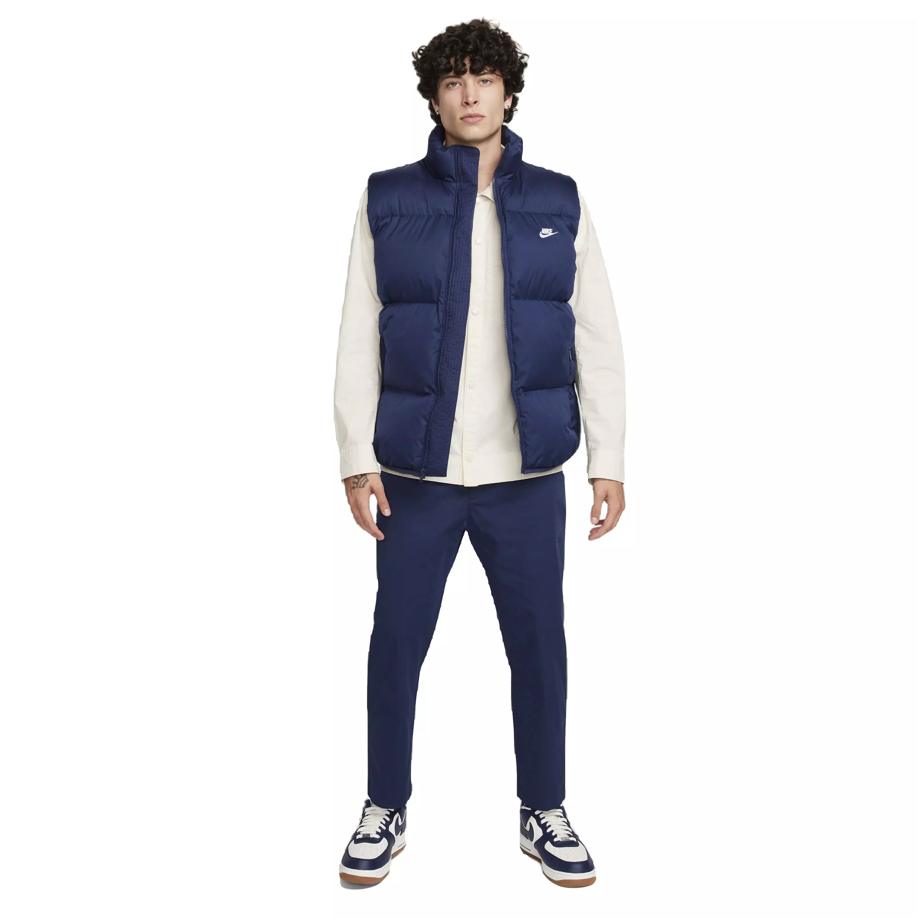 Nike Men's Sportswear Club Water-Repellent Puffer Vest - BLUE