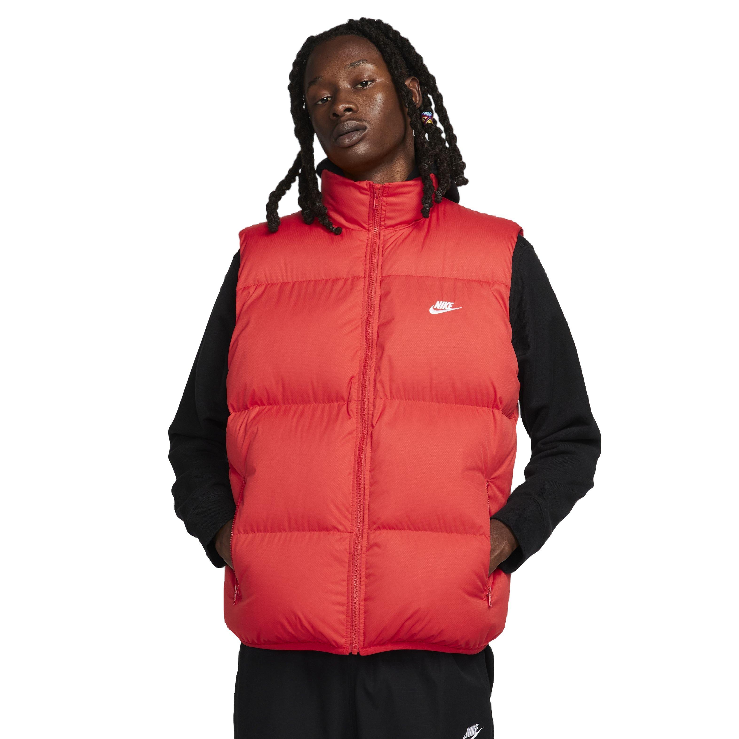 Nike Men's Sportswear Club Water-Repellent Puffer Vest - RED Thumbnail View 1