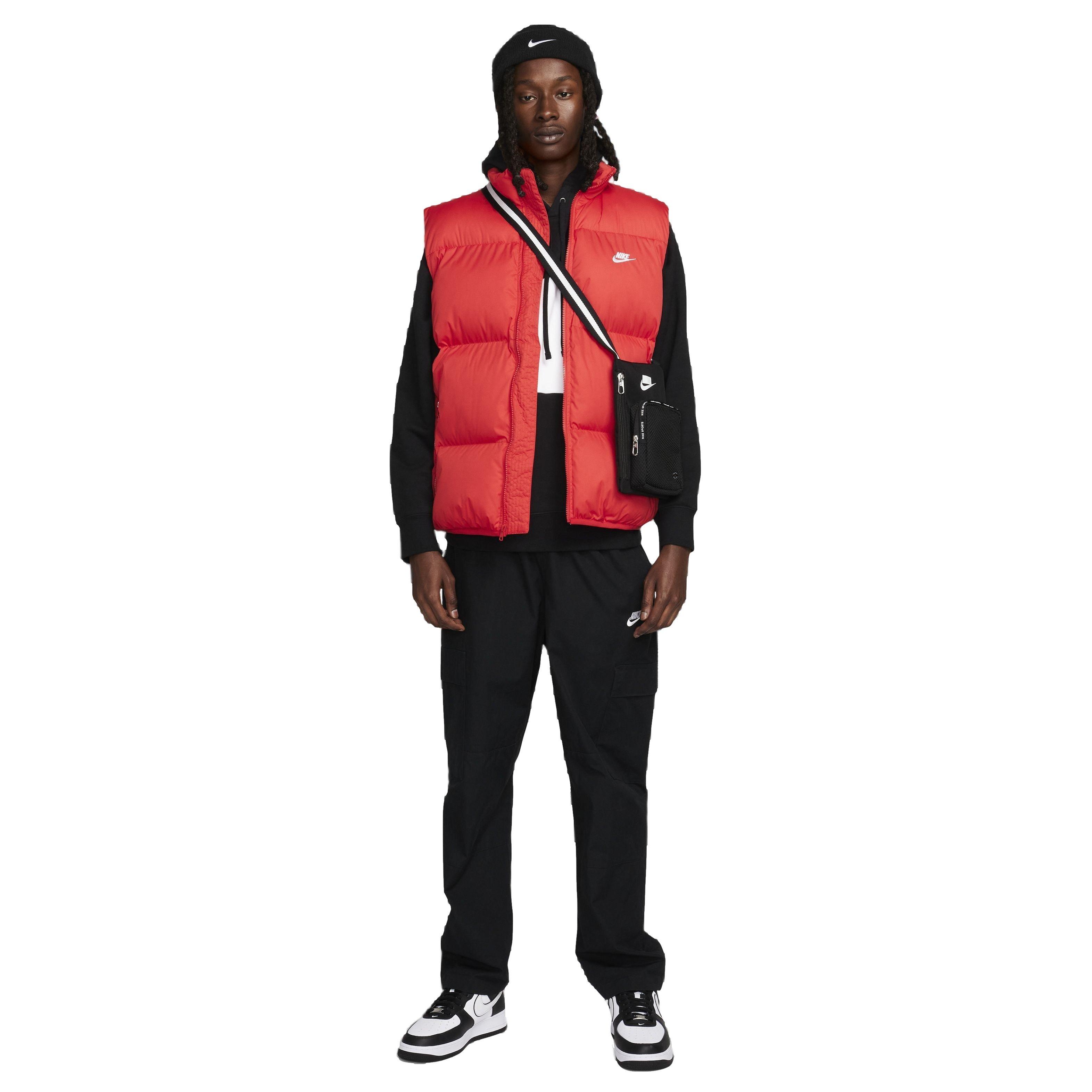Nike Men's Sportswear Club Water-Repellent Puffer Vest - RED Thumbnail View 6