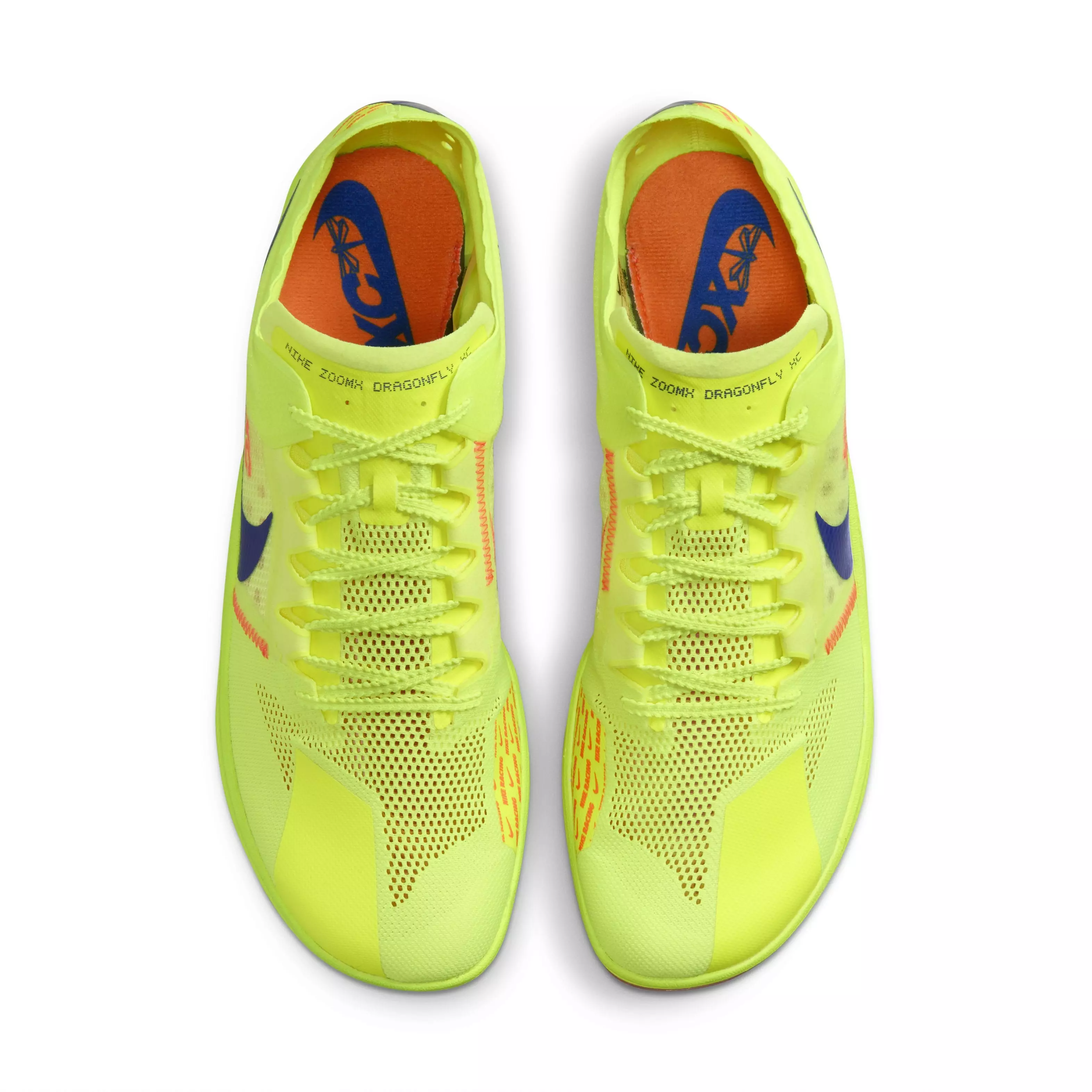 Nike ZoomX Dragonfly XC "Volt/Total Orange/Total Orange/Concord" Men's Track Spike - VOLT/ORANGE/ORANGE/CONCORD