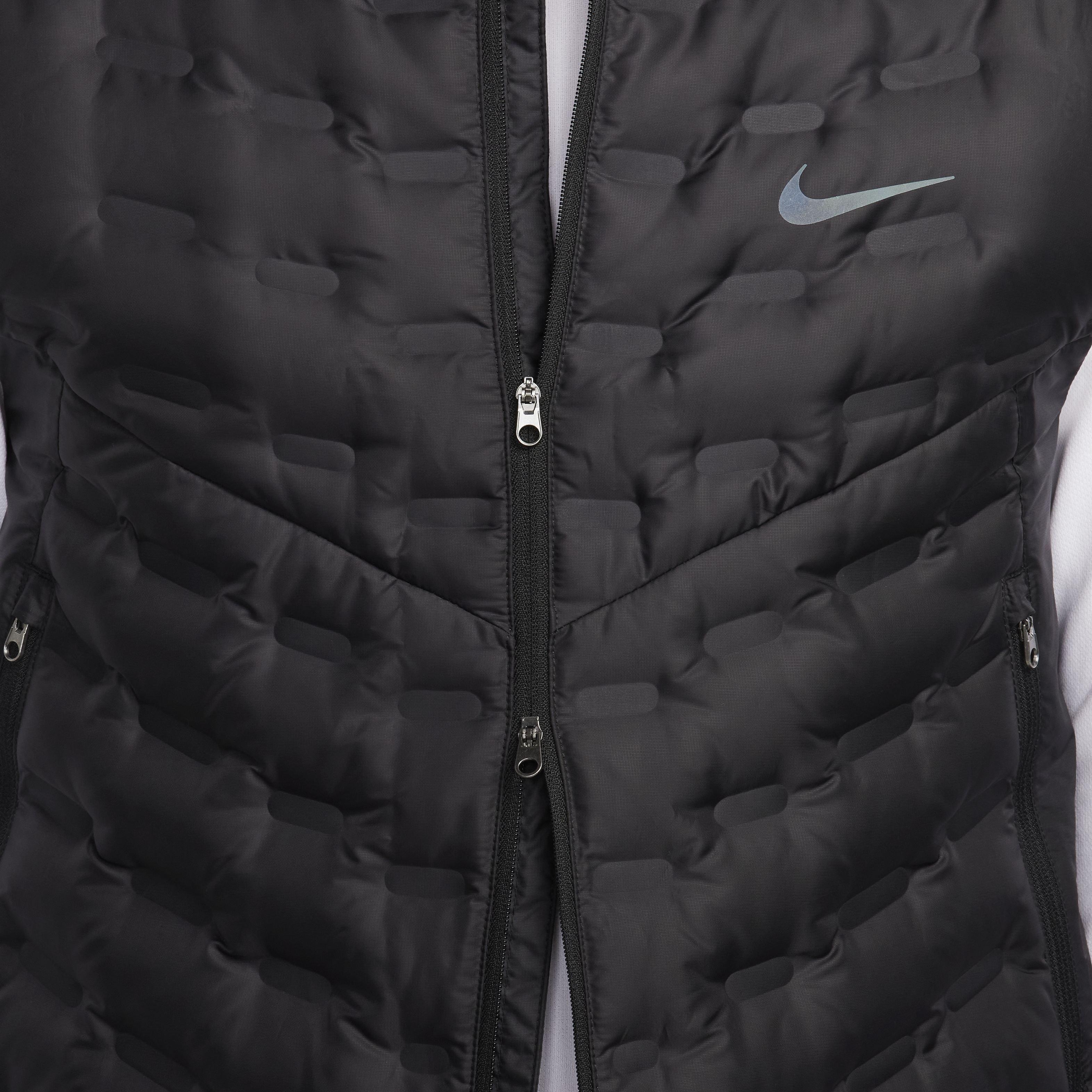 Nike Men's Therma-FIT ADV Repel Down Running Vest - BLACK Thumbnail View 4