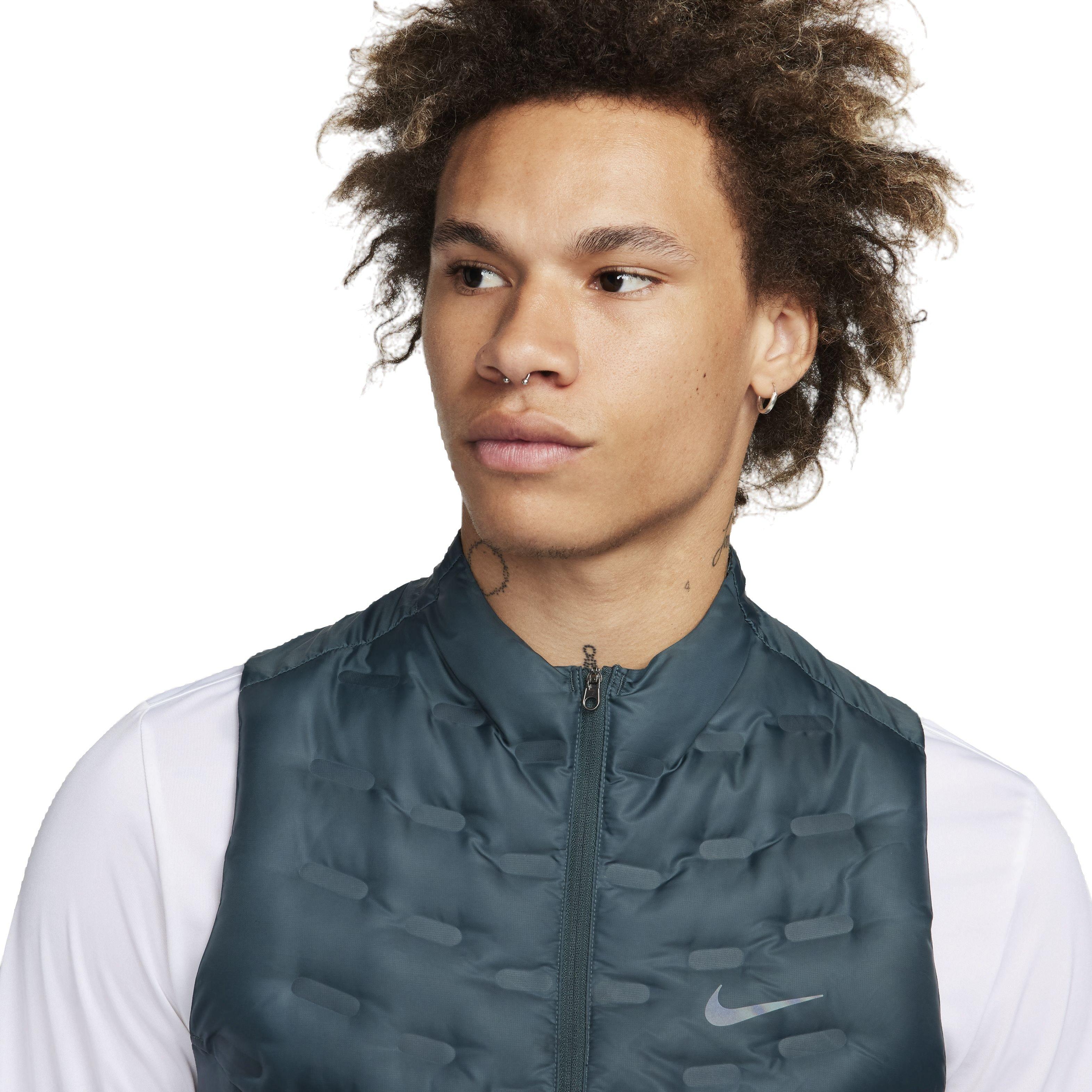 Nike Men's Therma-FIT ADV Repel Down Running Vest - GREEN Thumbnail View 3