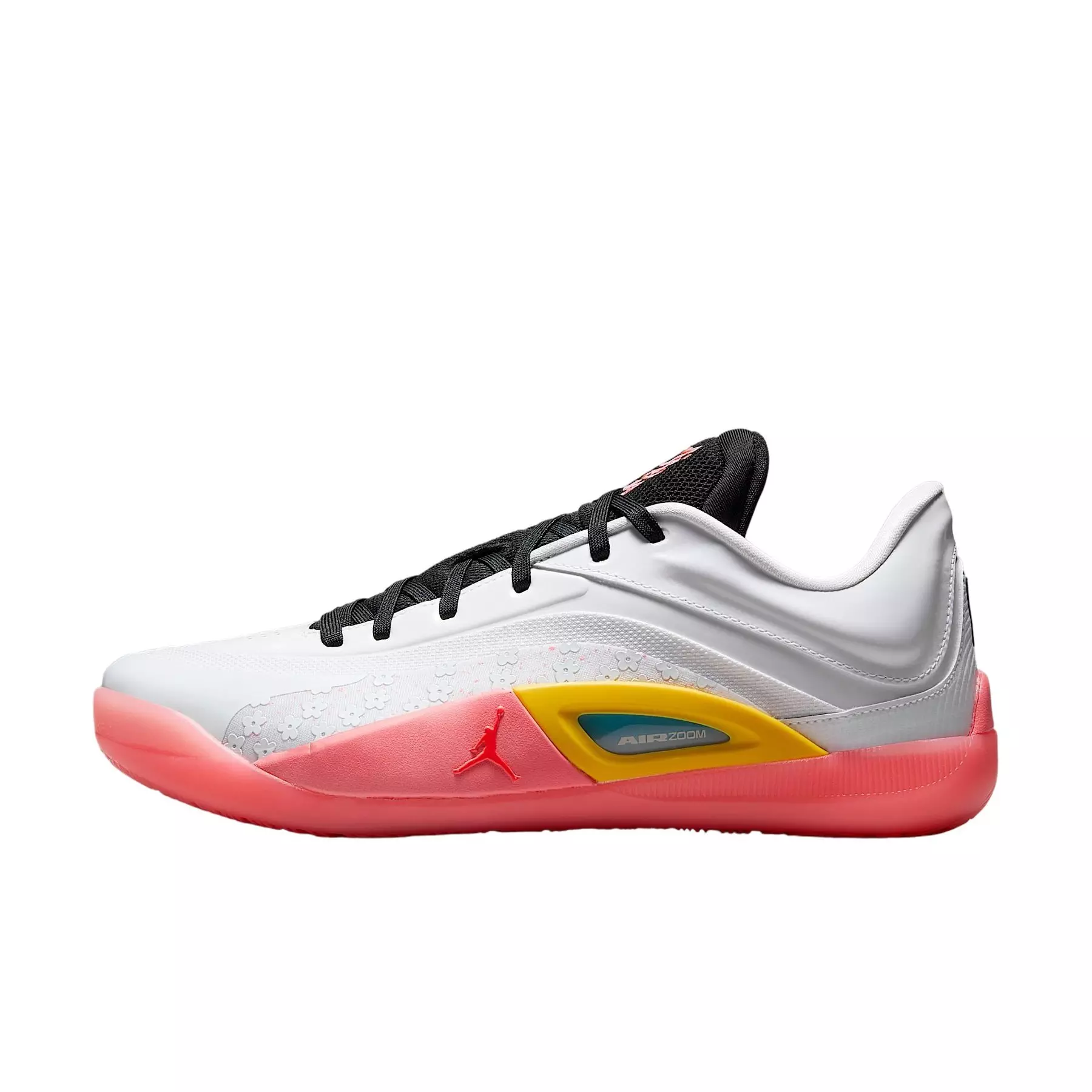 Jordan Zion 4 "White/Black/Tour Yellow/Hot Punch" Men's Basketball Shoe - WHITE/BLACK/YELLOW/PUNCH