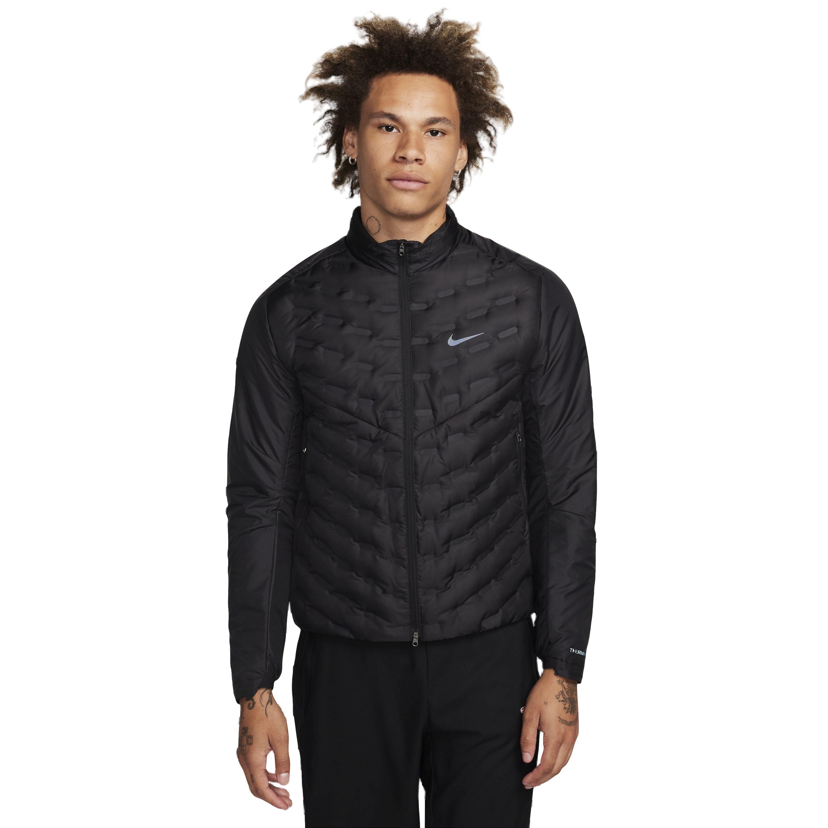 Nike Men's Therma-FIT ADV AeroLoft Down-Filled Running Jacket - BLACK Thumbnail View 1