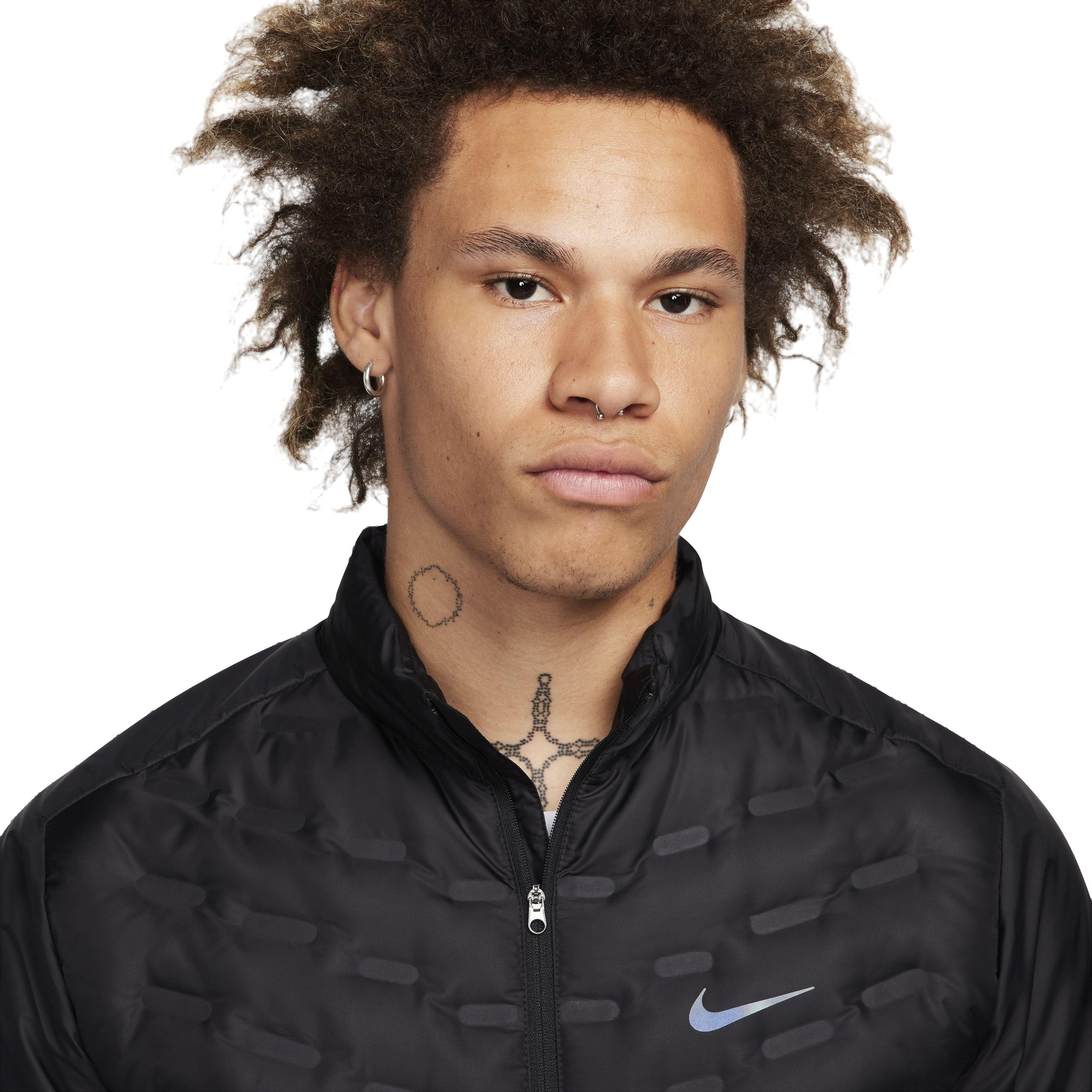 Nike Men's Therma-FIT ADV AeroLoft Down-Filled Running Jacket - BLACK Thumbnail View 3