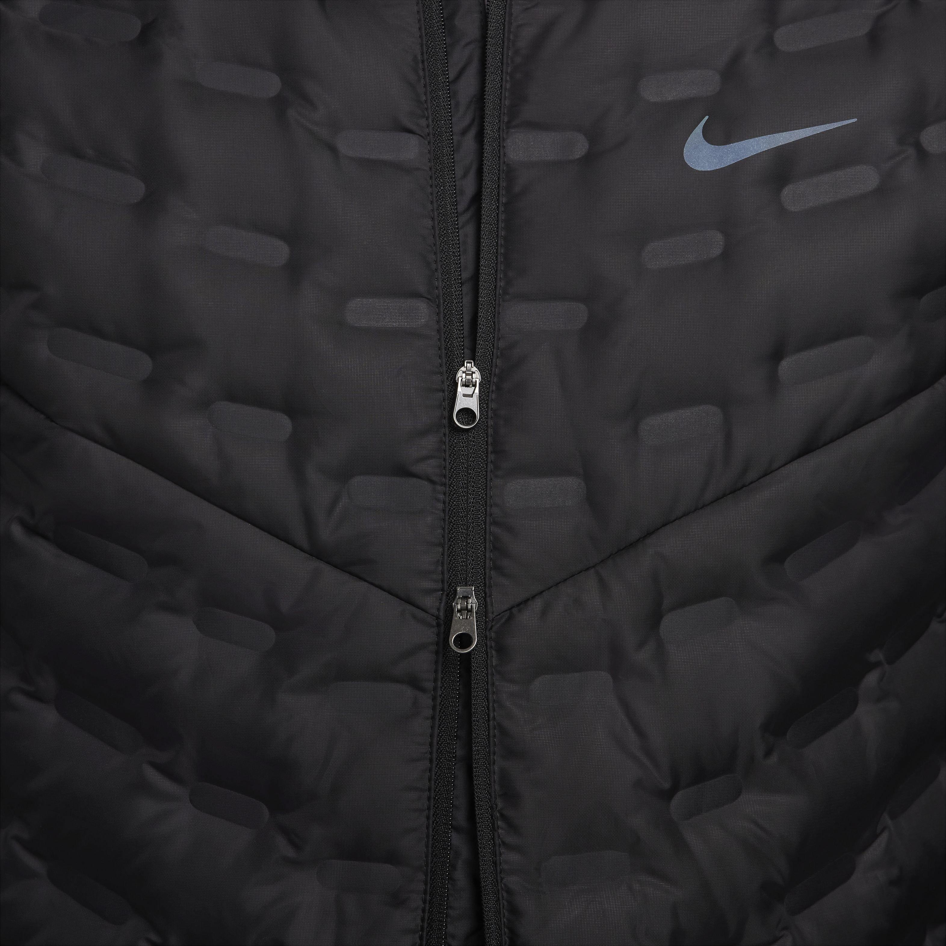 Nike Men's Therma-FIT ADV AeroLoft Down-Filled Running Jacket - BLACK Thumbnail View 4