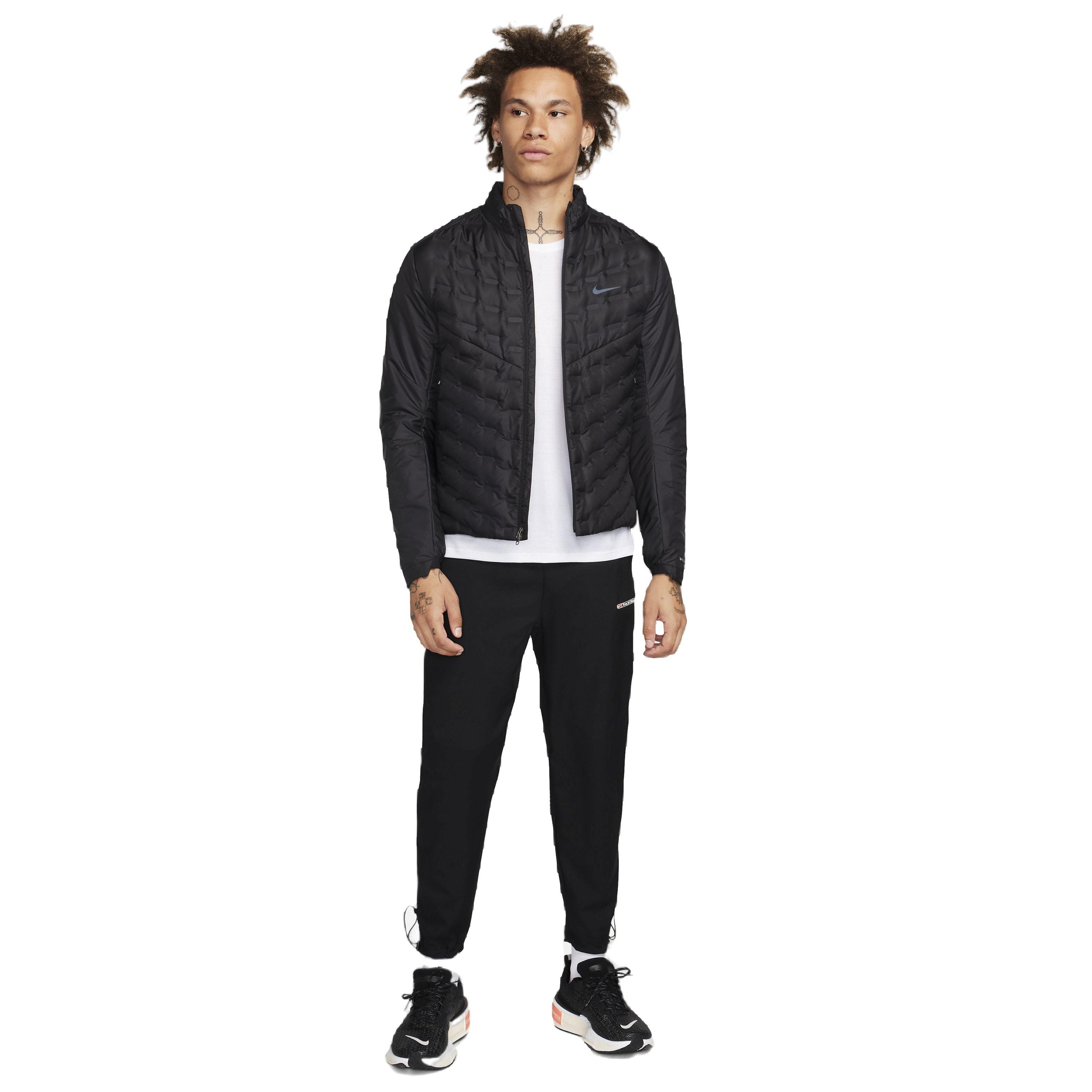 Nike Men's Therma-FIT ADV AeroLoft Down-Filled Running Jacket - BLACK Thumbnail View 7