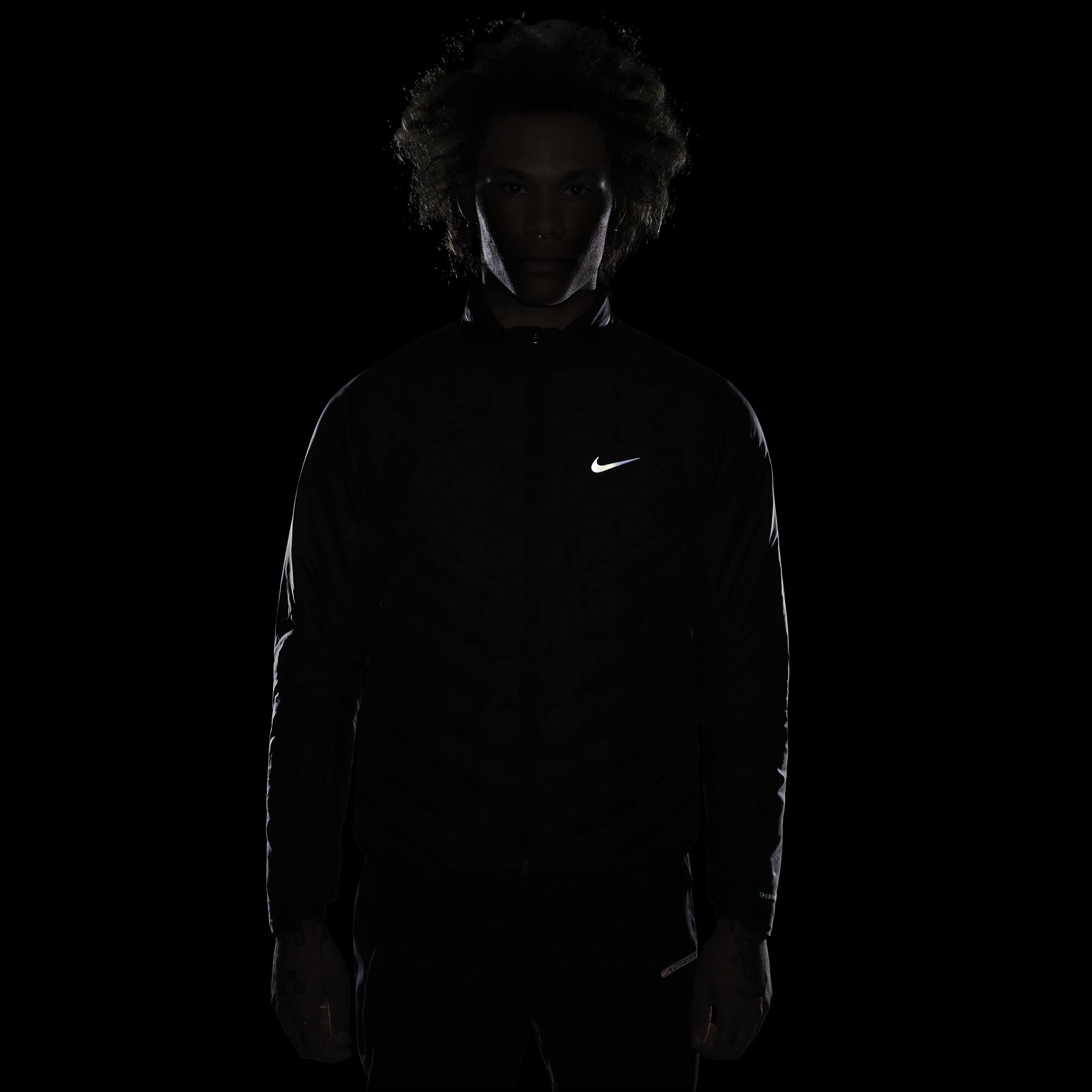 Nike Men's Therma-FIT ADV AeroLoft Down-Filled Running Jacket - BLACK Thumbnail View 8
