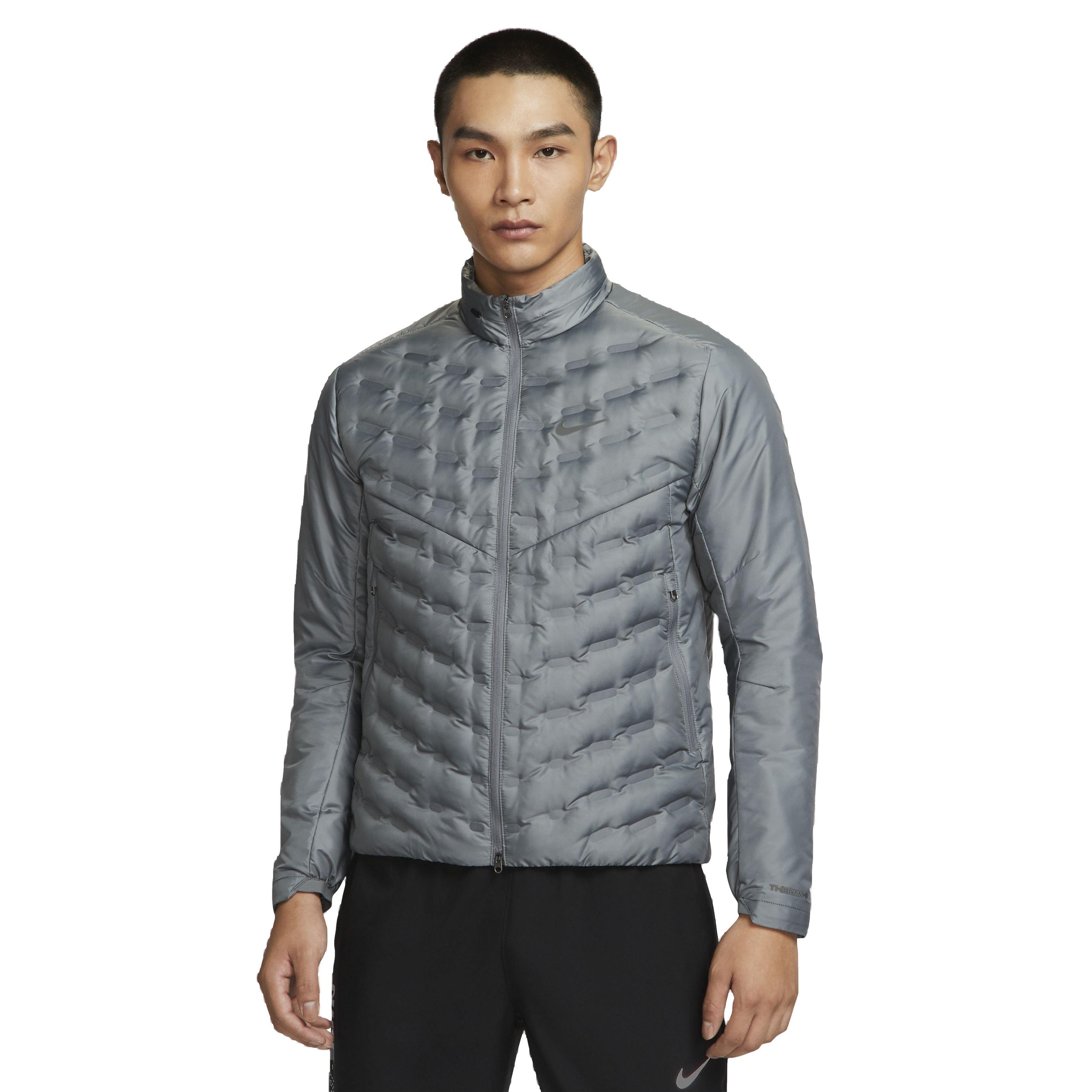 Nike Men's Therma-FIT ADV AeroLoft Down-Filled Running Jacket - GREY Thumbnail View 1