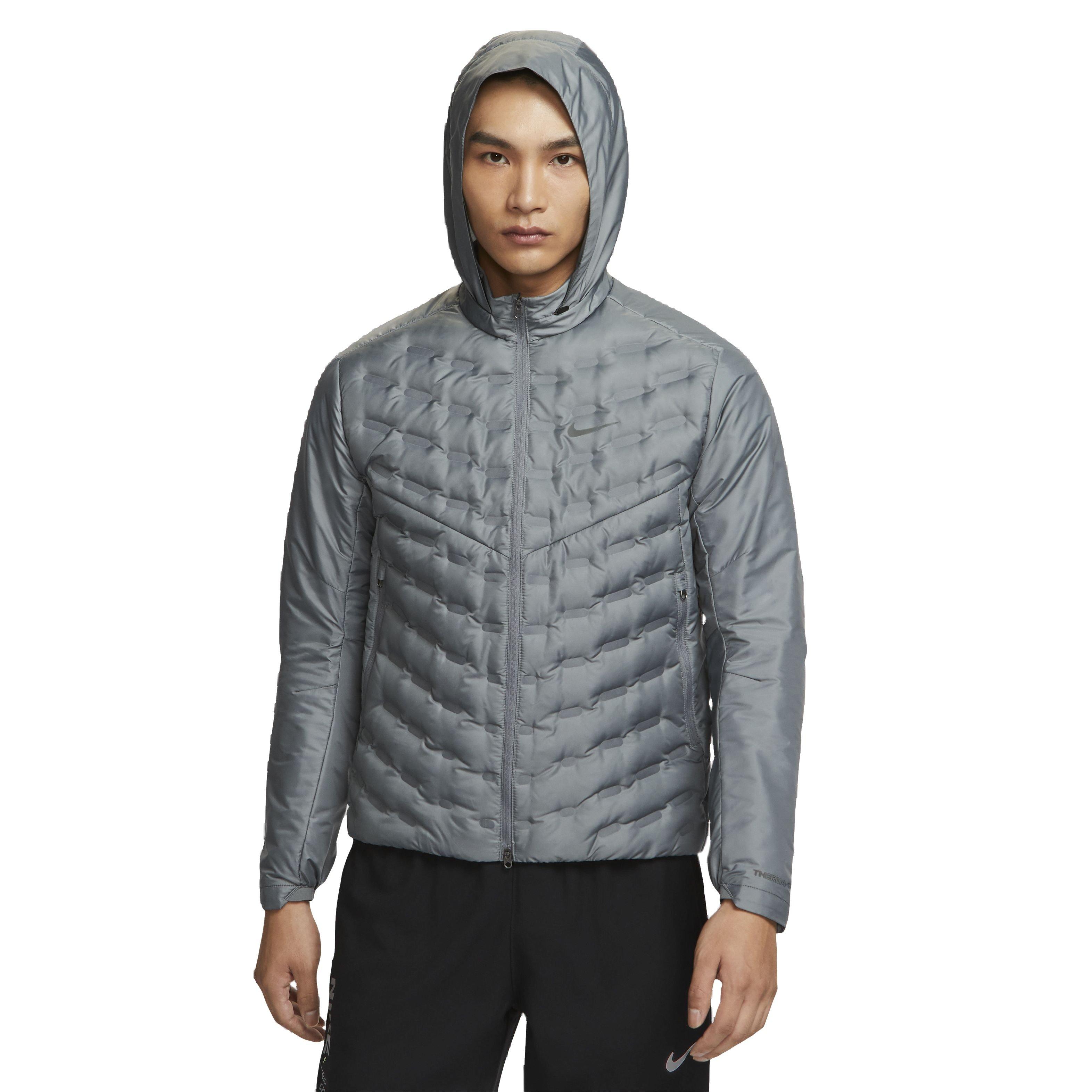 Nike Men's Therma-FIT ADV AeroLoft Down-Filled Running Jacket - GREY Thumbnail View 4