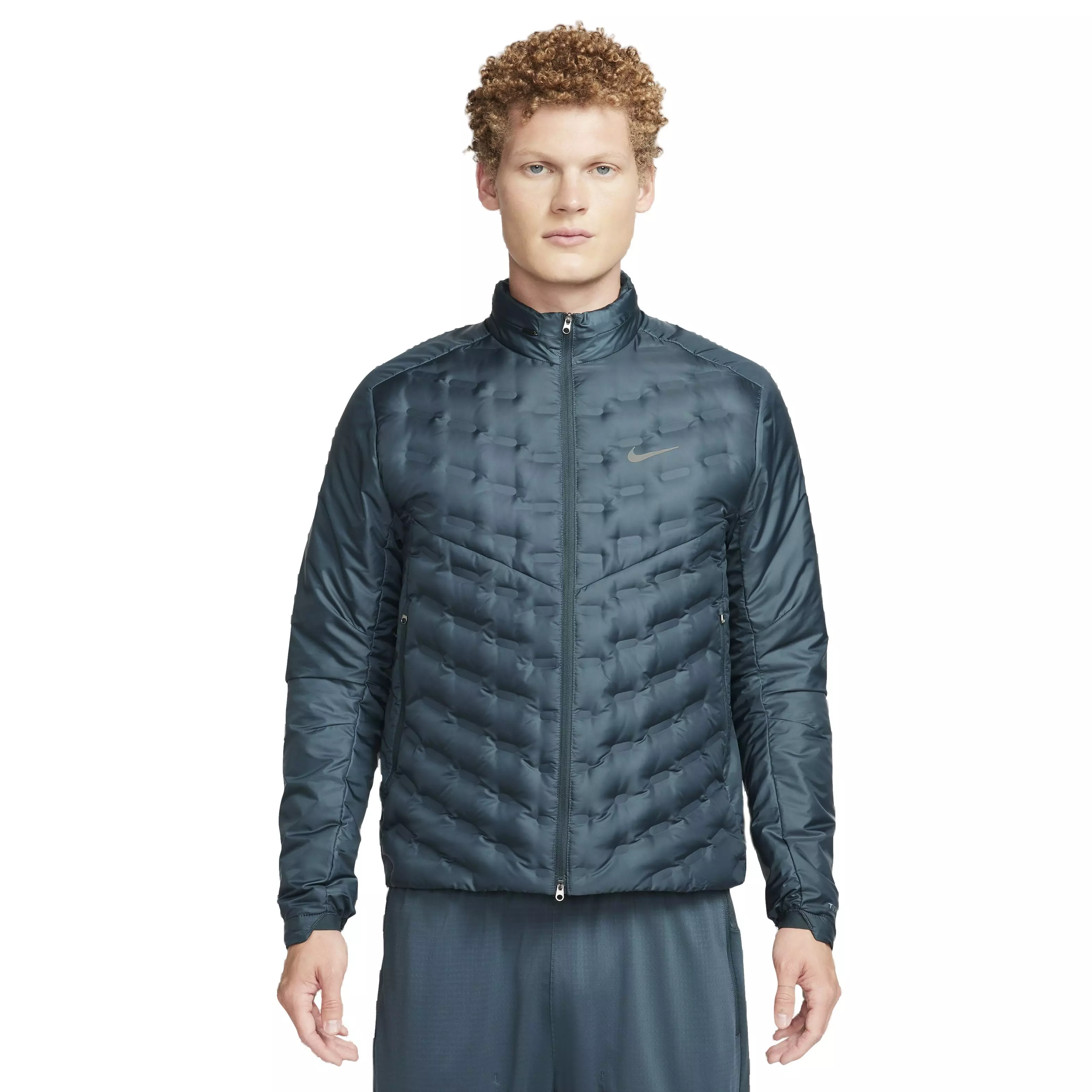 Nike Men's Therma-FIT ADV AeroLoft Down-Filled Running Jacket - GREEN