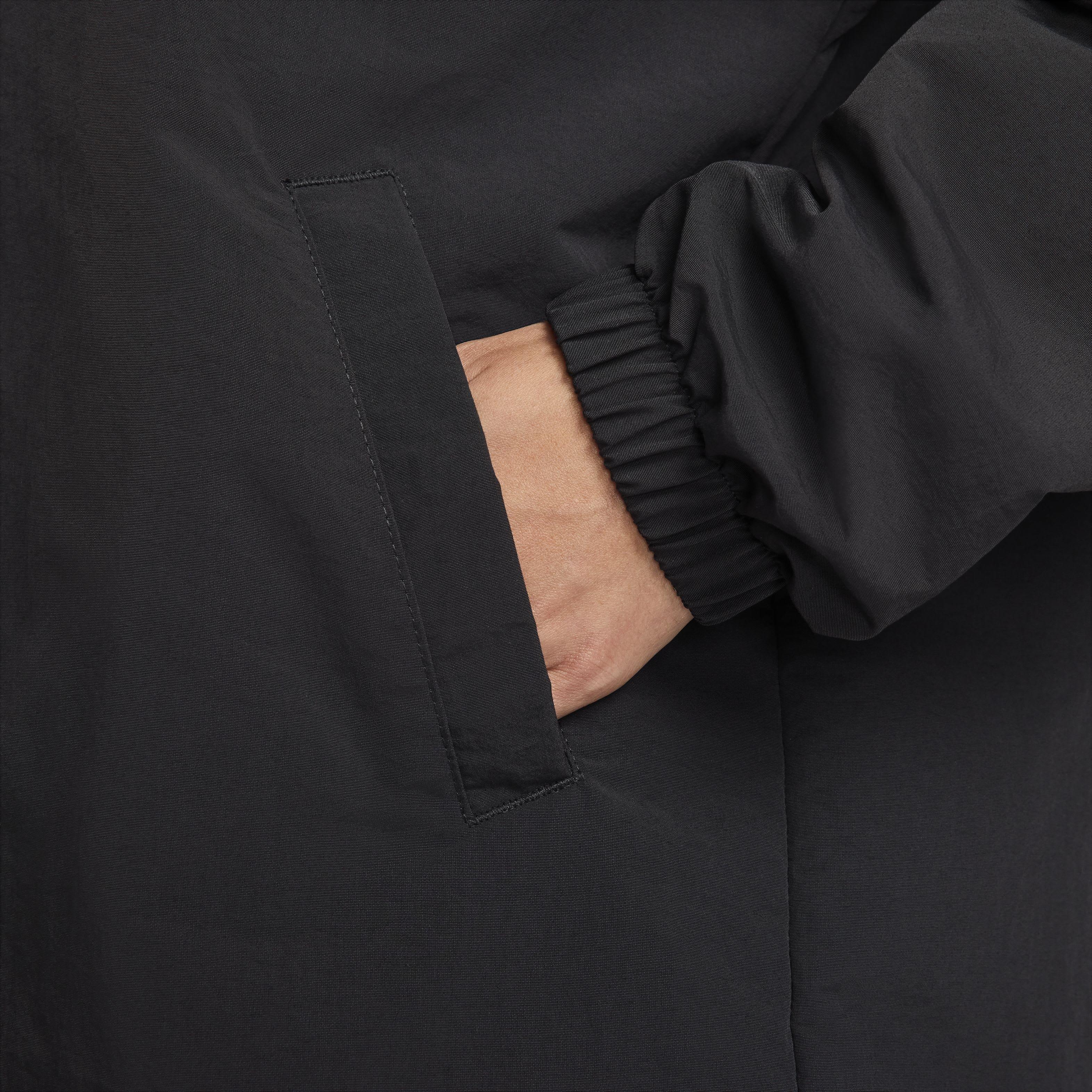 Nike Women's Sportswear Essentials Oversized UV Woven Coaches' Jacket - BLACK Thumbnail View 6